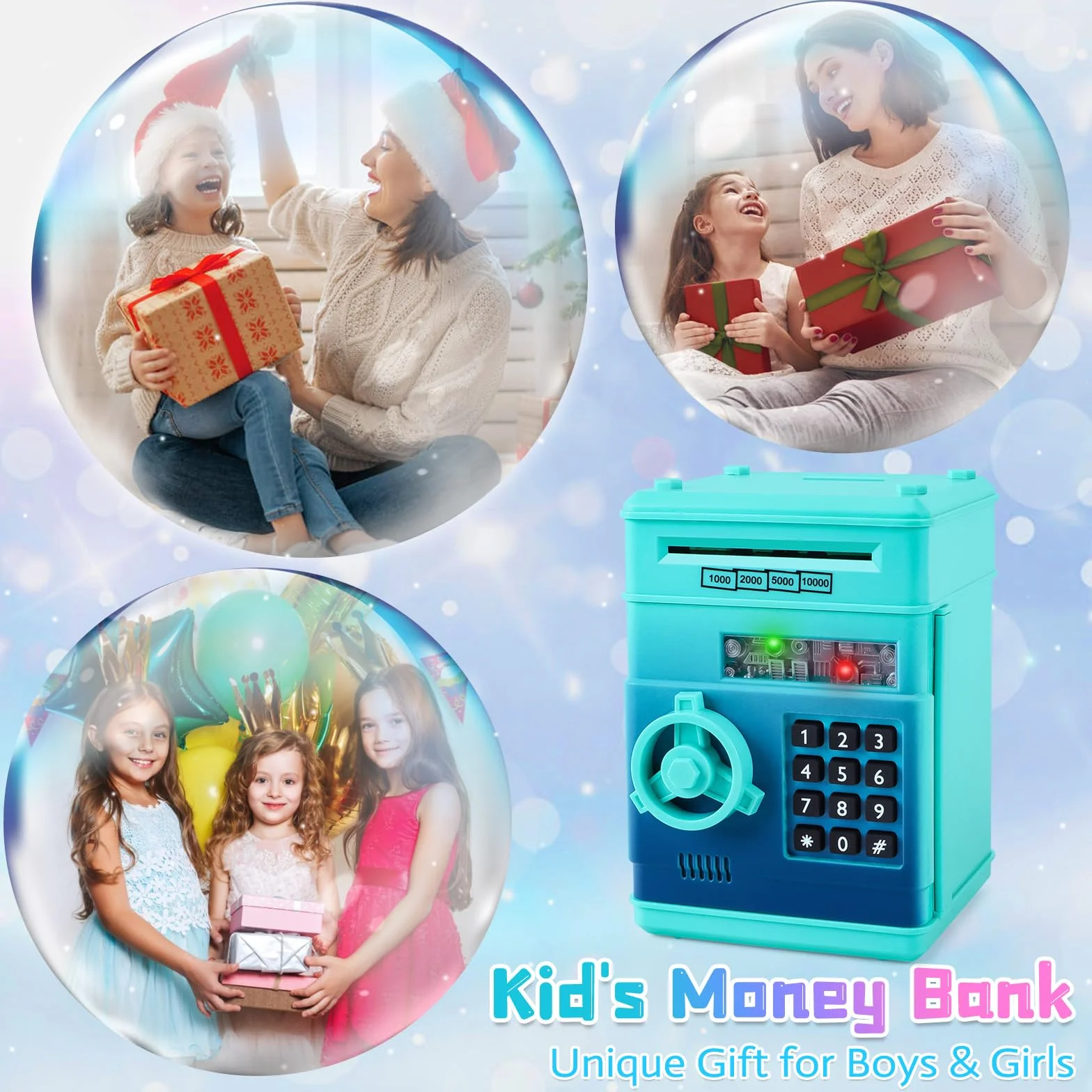 Highttoy Hucha Cajero Automatico Caja de Monedas Hucha Caja Fuerte para Niños