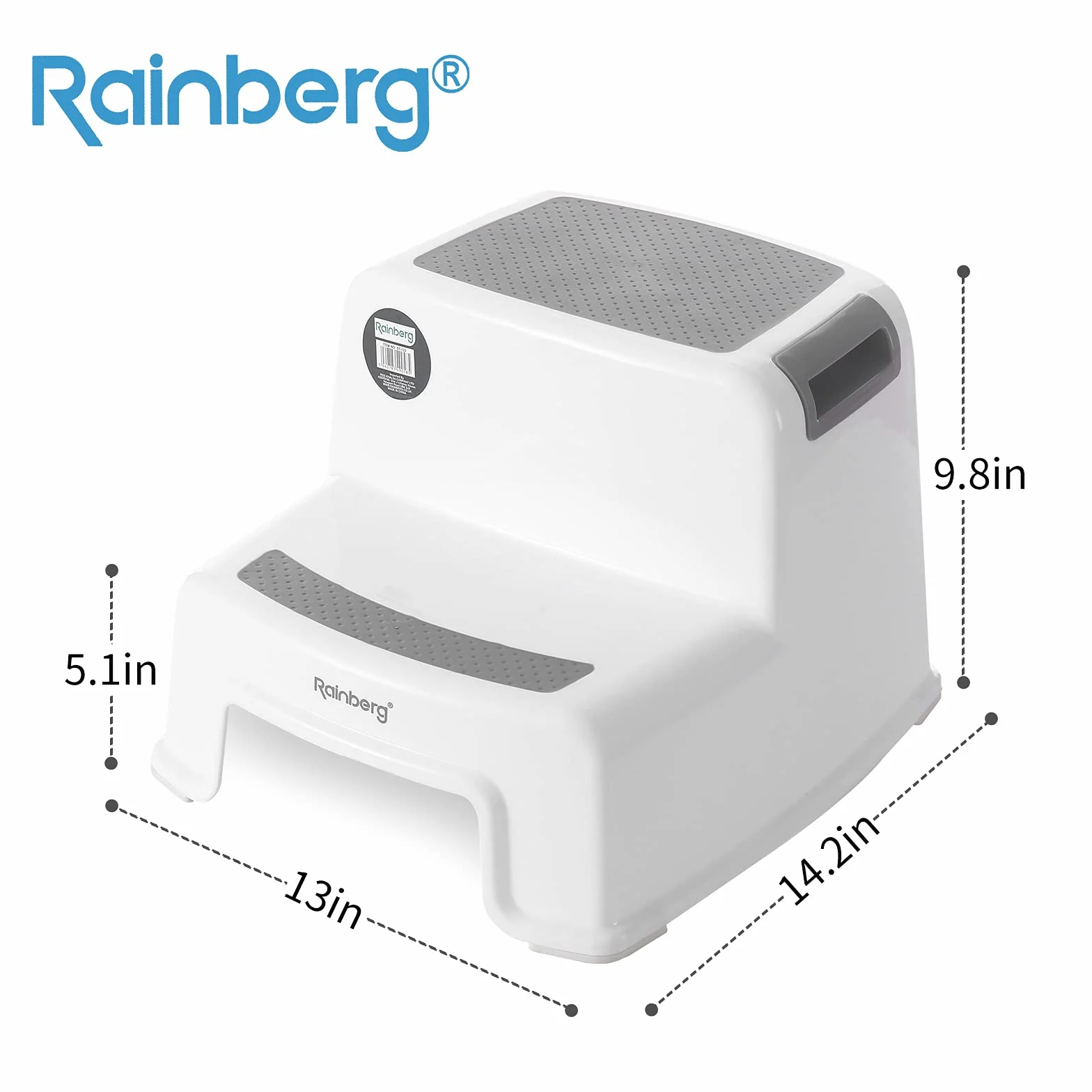 Rainberg Taburete de 2 pasos para niños, resistente, para entrenamiento de orinal, cocina y baño, portátil