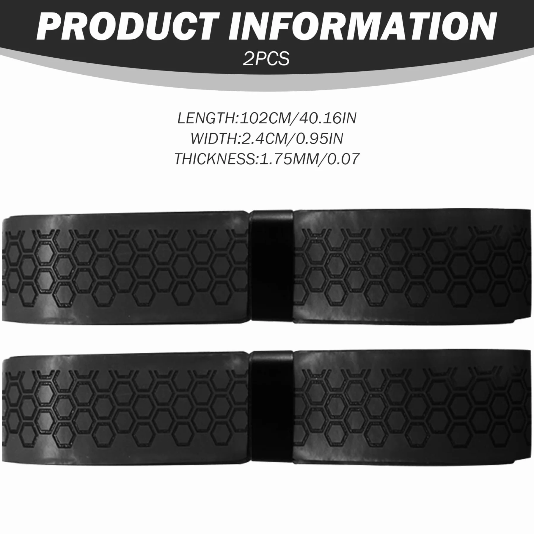 Cinta de agarre de bate de béisbol, 2 paquetes, 40 longitud, 1.75 mm Precutado y full-back