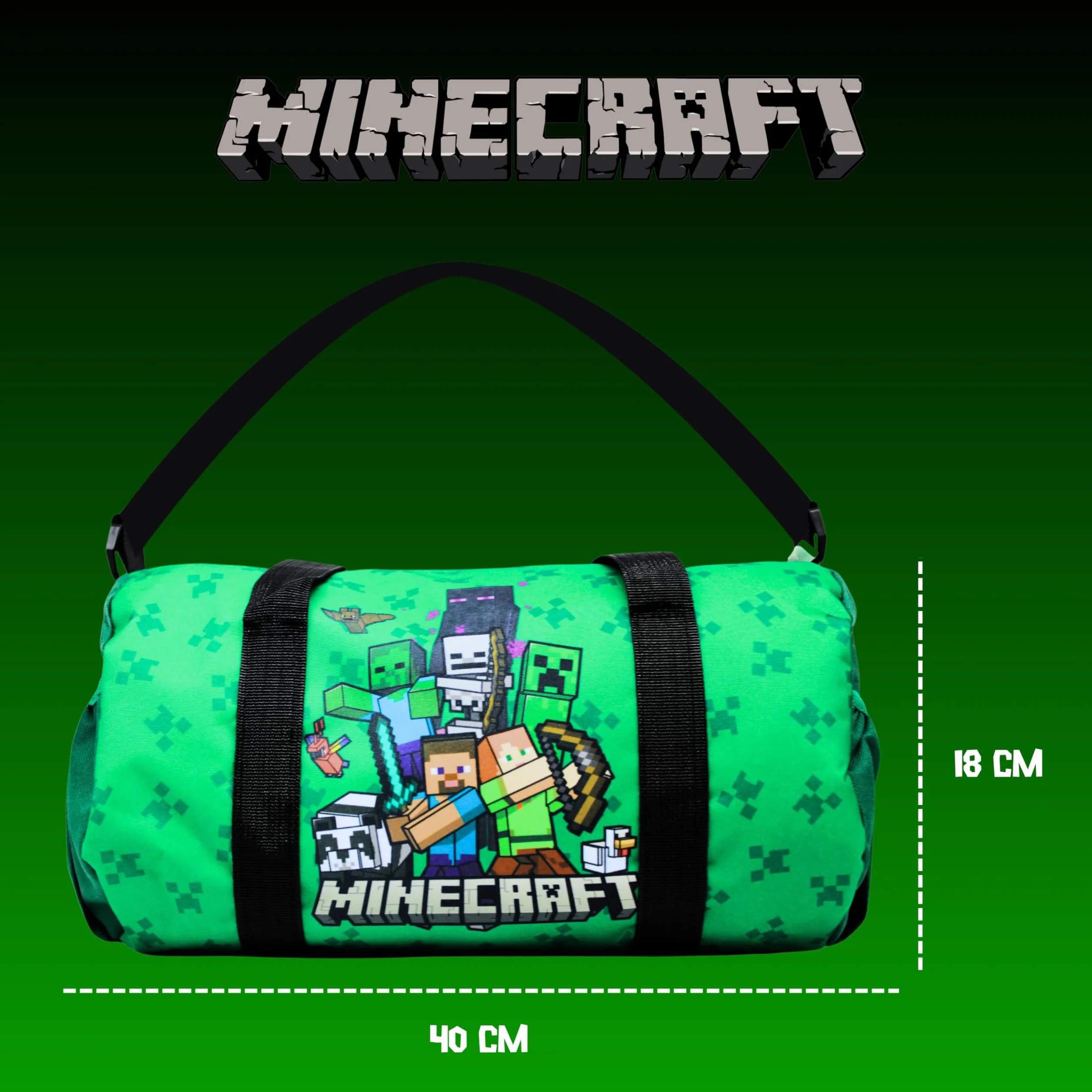 Minecraft Bolsa Deporte, Bolso Gimnasio Niños, Bolsa Equipaje Infantil, Regalo