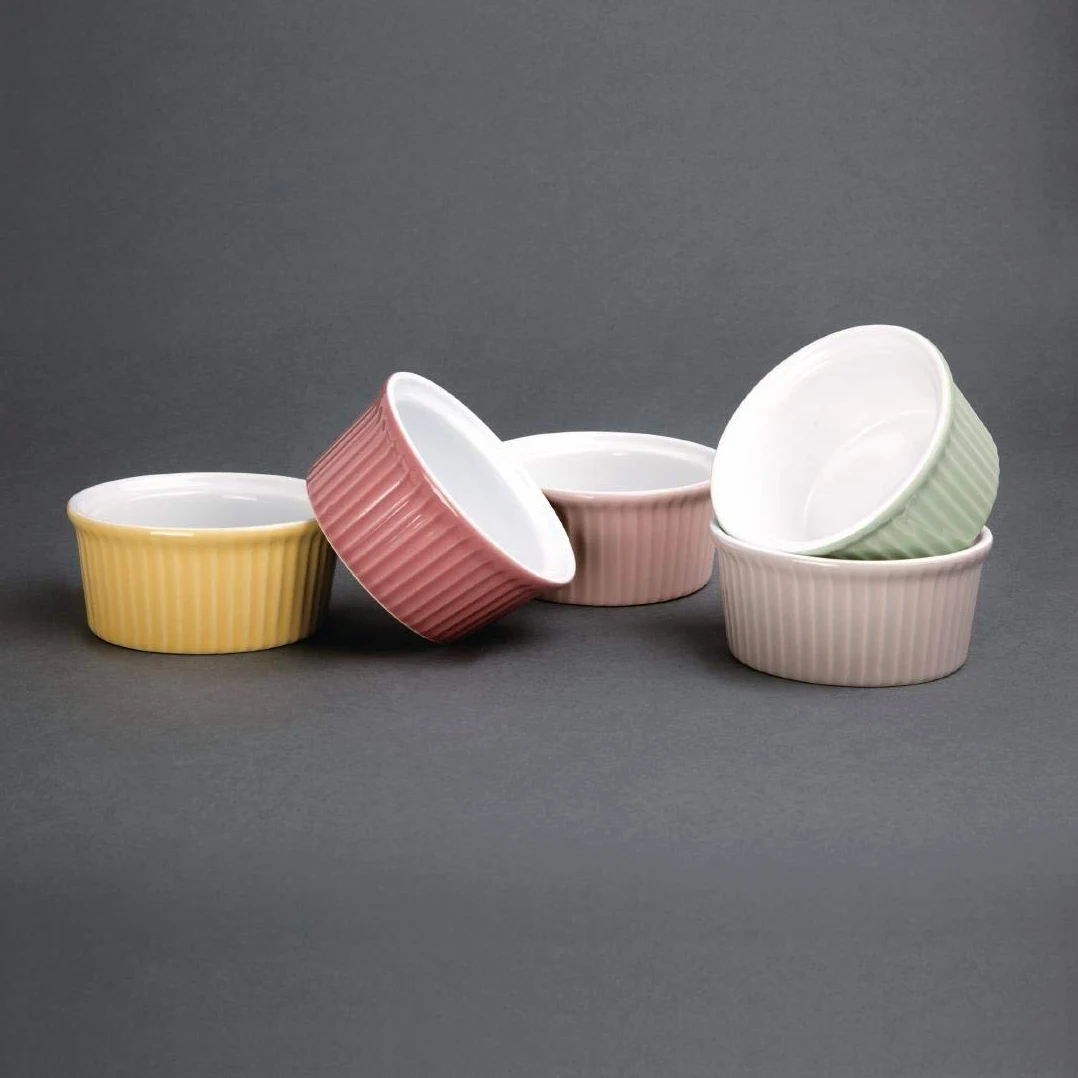 Olympia Ramequín de colores rojo, 90 mm x 42 mm, 3 1/2 145 ml, 12 unidades