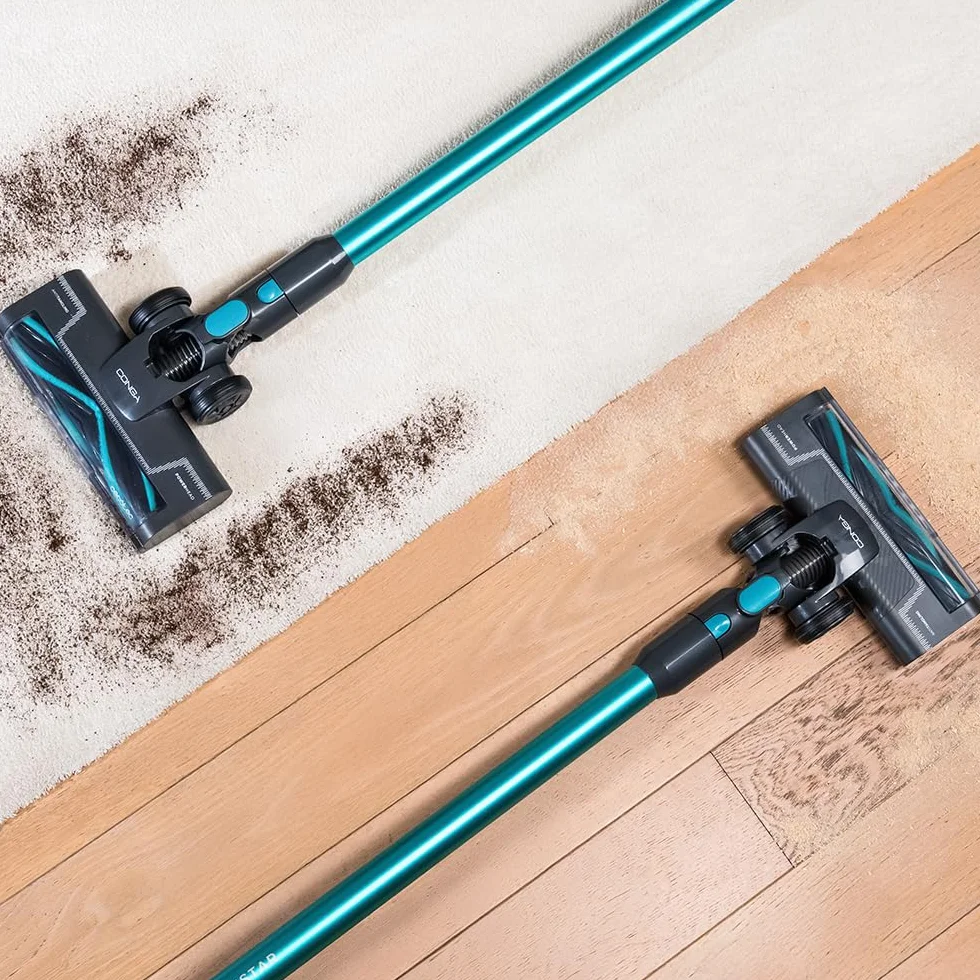 Cecotec Aspiradora Escoba sin Cable Conga Rockstar P50 X-Treme. 80AW, 20000Pa, Motor BDLC con 265W, Autonomía 50mins en Modo Eco, Cepillo Mixto con HairOut, Antienredos, Depósito XXL