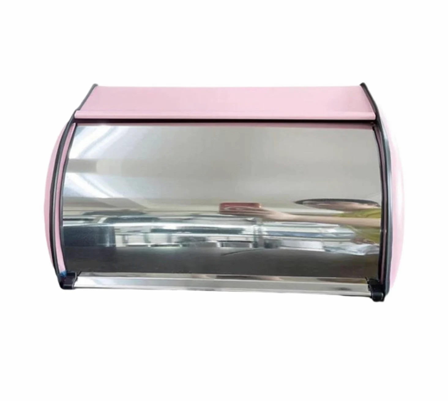 Caja De Pan Panera para Pan Caja De Pan Contenedor De Pan con Tapa Enrollable Contenedor De Pan De Gran Capacidad para Mostrador De Cafetería Caja Contenedor De Pan(Pink)