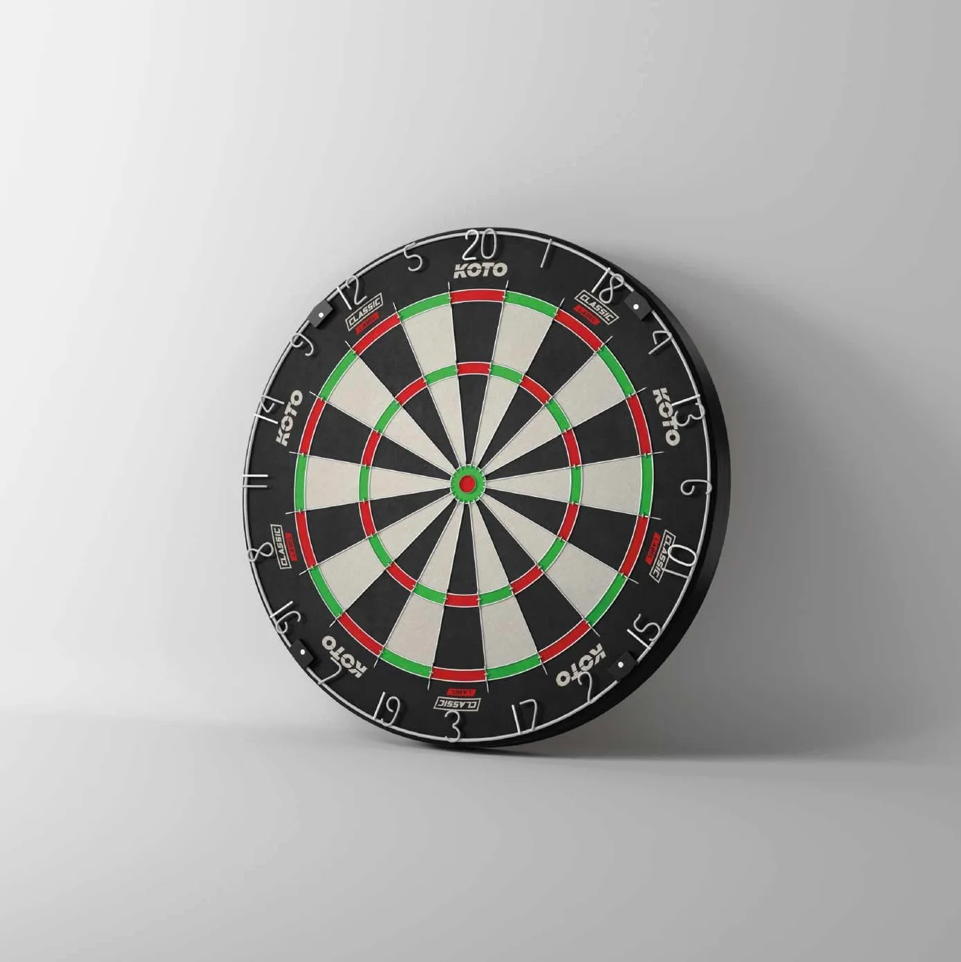 KOTO King Classic Edition Dartboard, Official Tournament Size, Fine Wiring, Red Number Ring, Sisal
