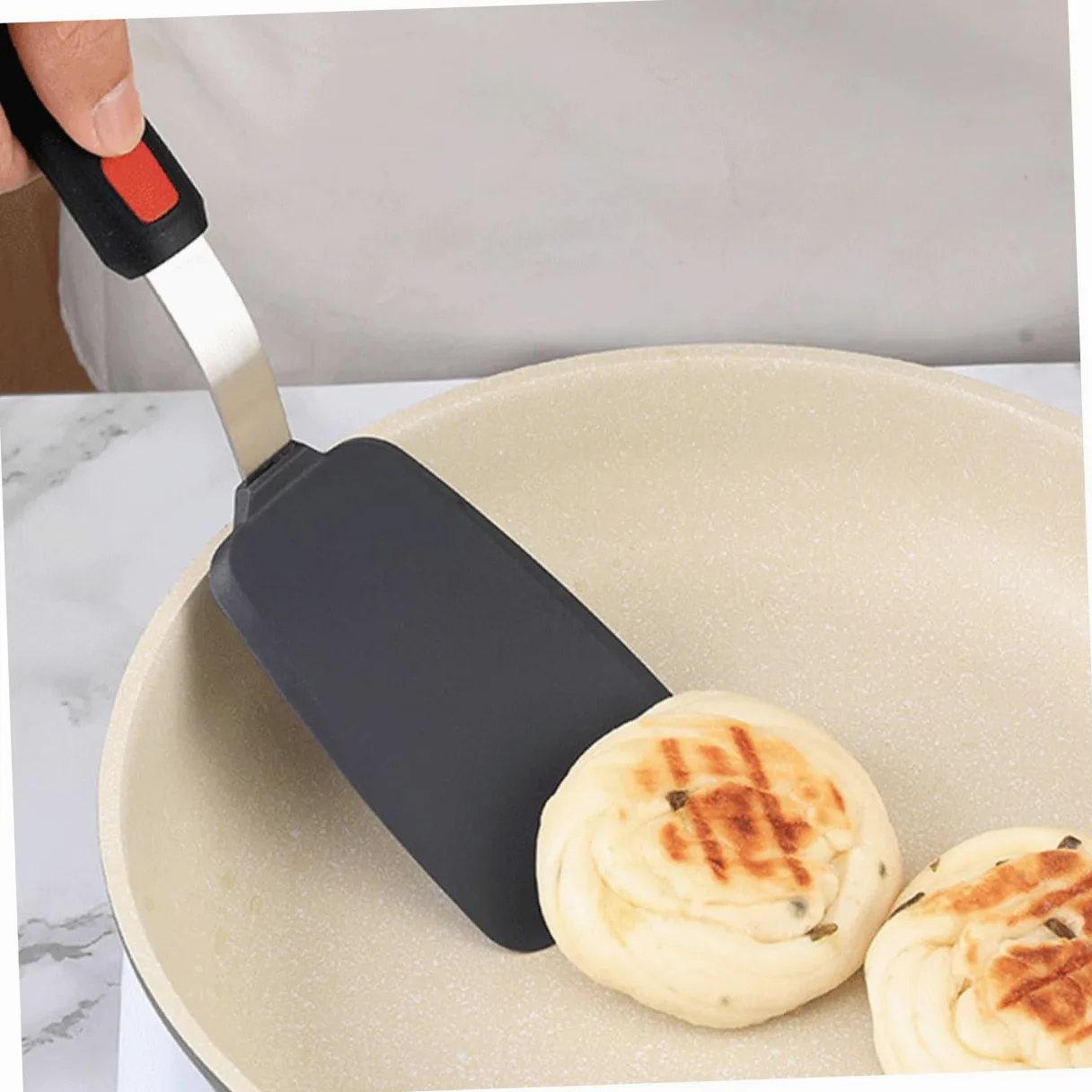 GLEAVI Espátulas de Silicona Espátula Antiadherente Flexible Utensilios de Cocina para Voltear Huevos y Galletas para Cocina