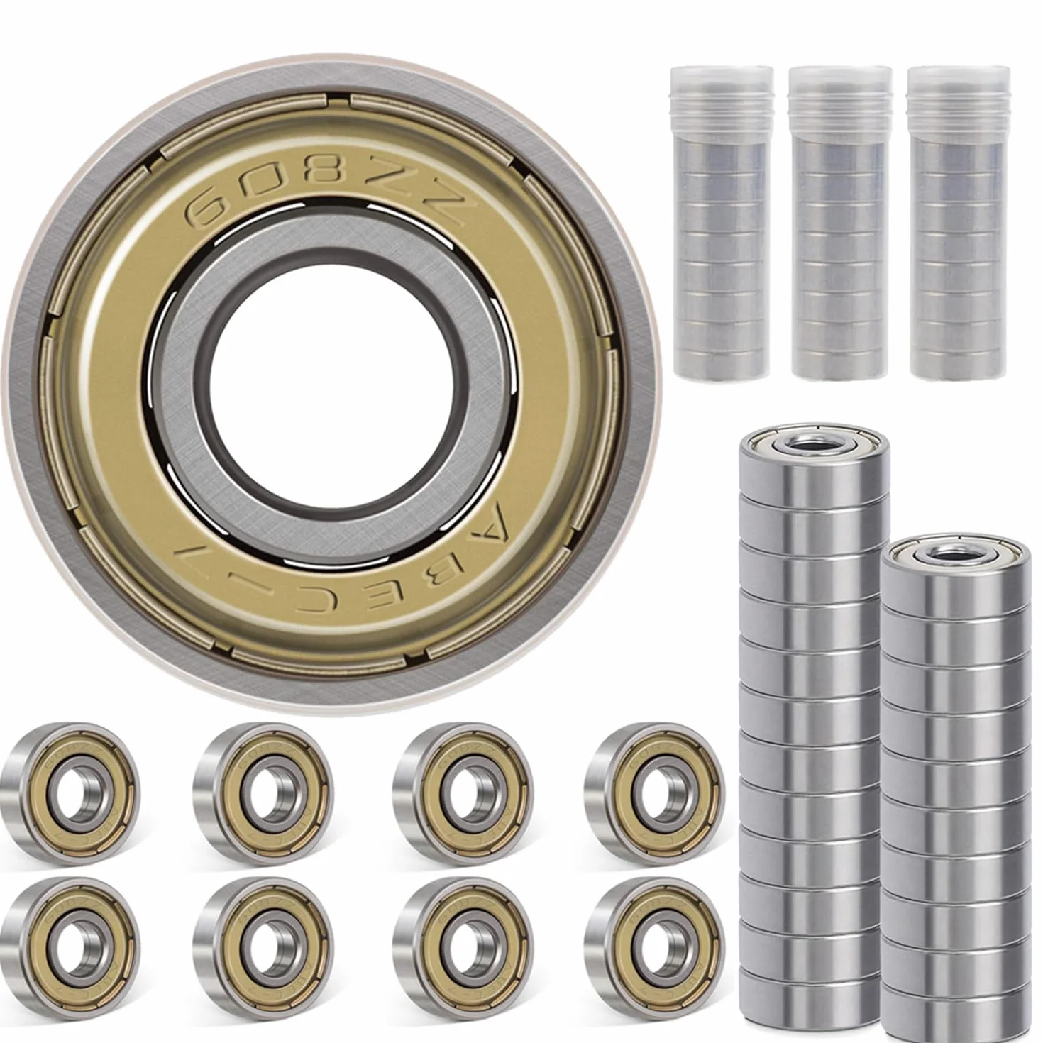 ABEC-7 608ZZ Rodamientos de Bolas 8x22x7mm Sellado Metálico ZZ 30 Piezas