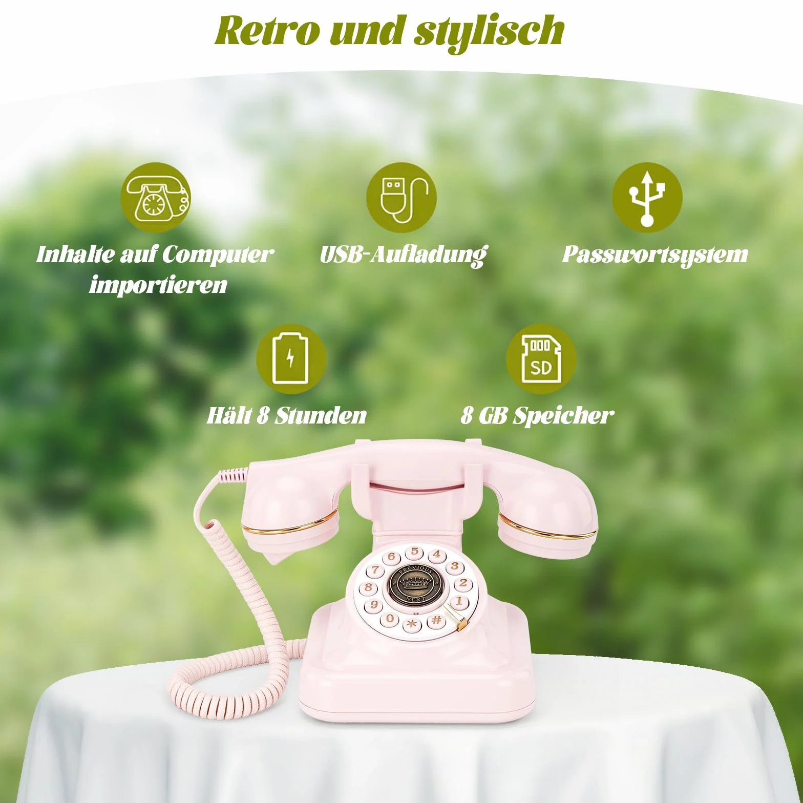 El teléfono de la boda del libro de invitados de audio puede grabar libros de invitados de audio personalizados para bodas, banquetes y fiestas y admite la reproducción de las voces en el propio
