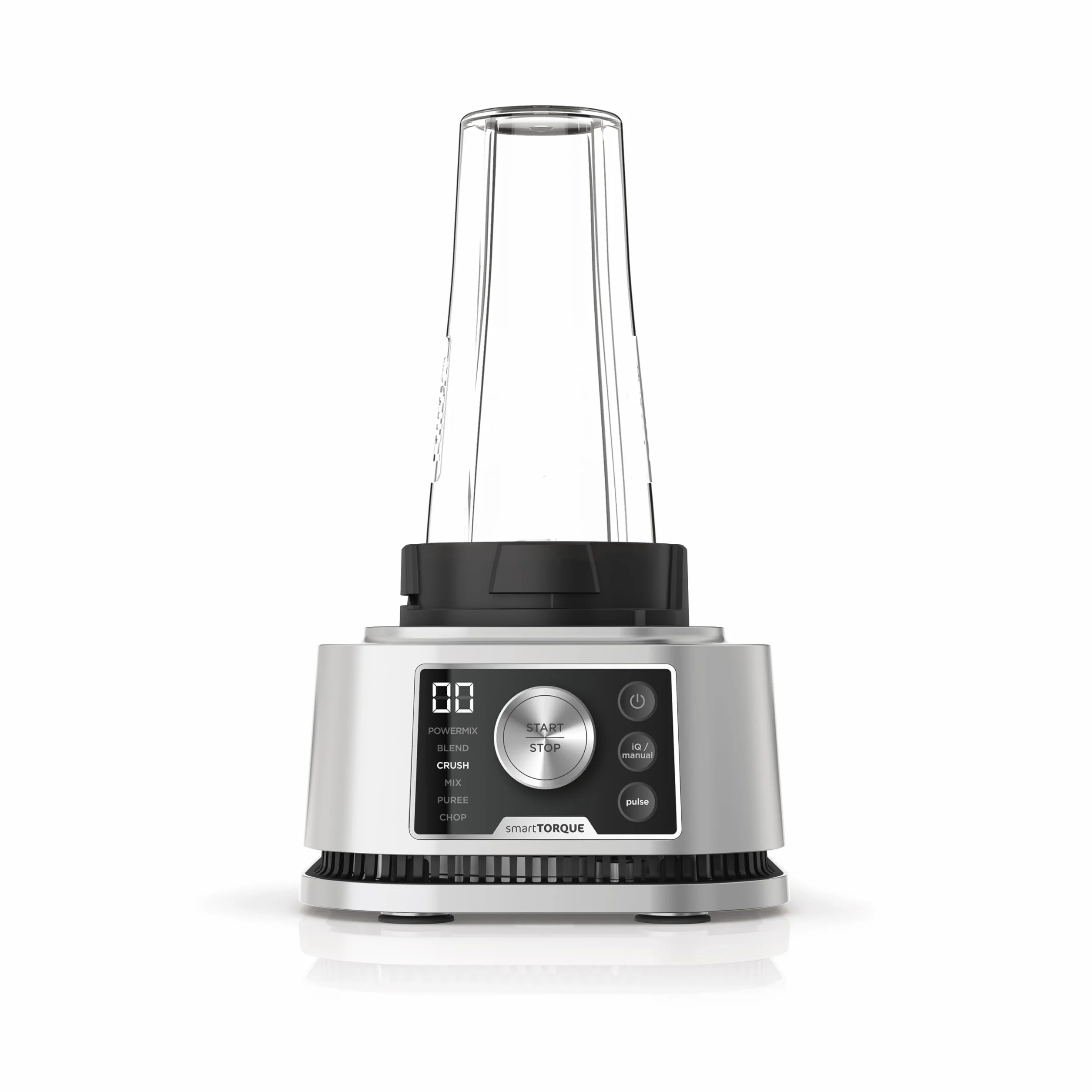 Ninja Foodi Power Nutri Batidora de vaso 3 en 1, Smoothies, cremas y bebidas heladas, jarra de 2,1 l, vaso de 700 ml, recipiente de 400 ml con varilla Power Paddle, 1200 W, Plateada CB350EU