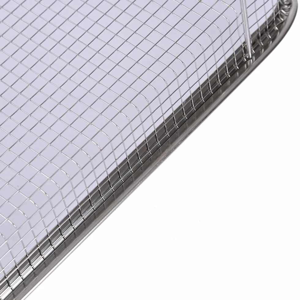 Cesta para freidora Cesta de freír cuadrada acero inoxidable for pepitas y escurrimientos