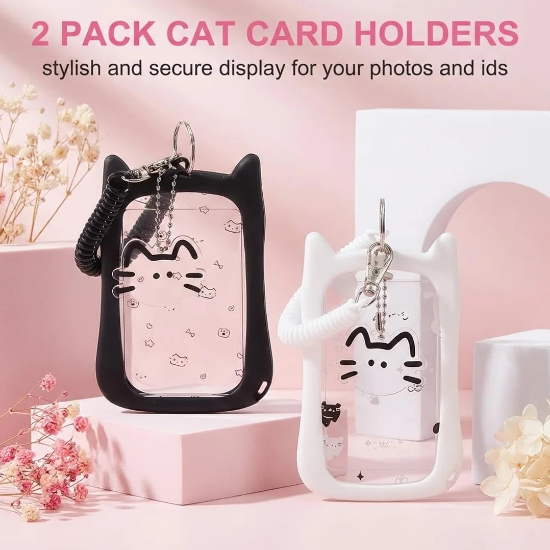2 piezas Kpop Photocard Holder, Porta Tarjetas Identificativas, Kartenanhänger Schlüsselanhänger, Id Card Badge Holder Für Idol Album Karte Foto Schutzende