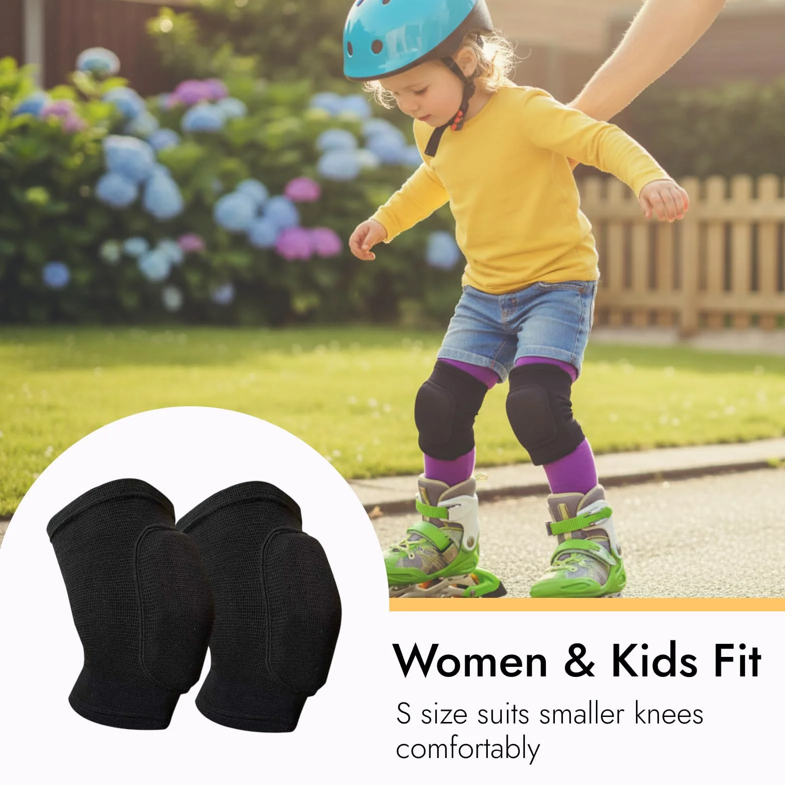 Rodilleras para bailar niños elásticas voleibol amortiguadoras acolchado EVA protección rodilla