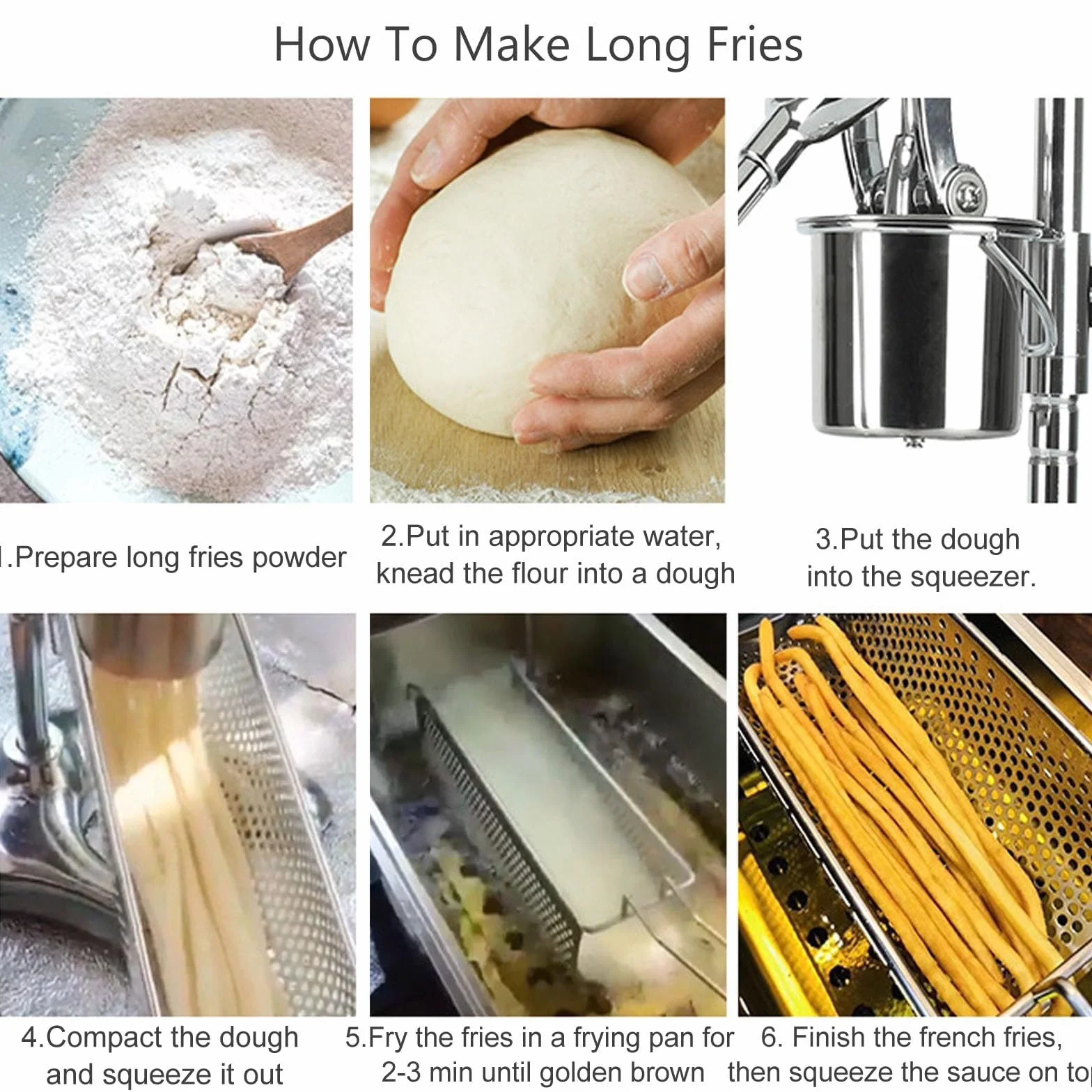 Máquina para hacer fideos y patatas, de acero inoxidable, para preparar patatas fritas, extrusora de cocina para restaurantes, crea papas fritas largas fácilmente