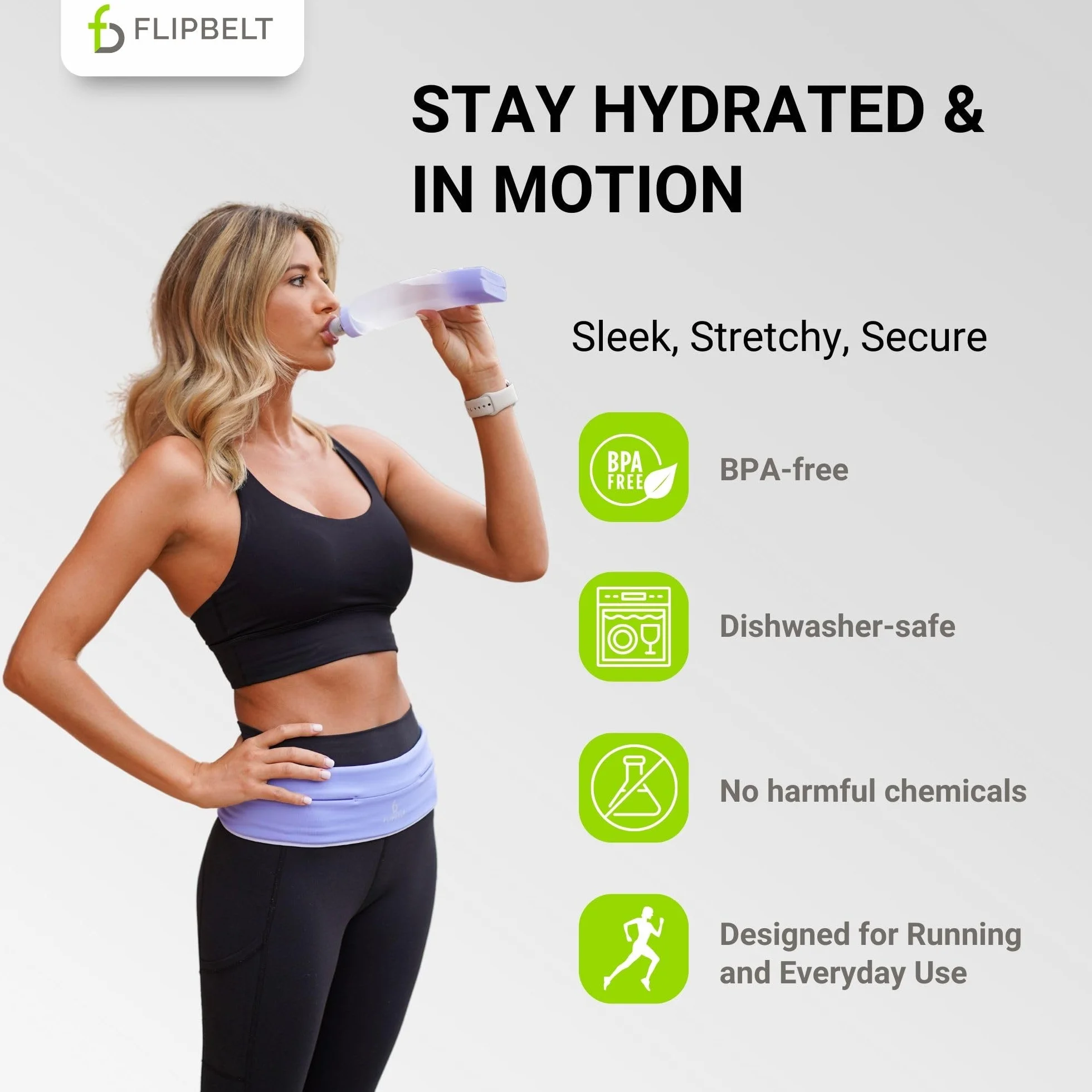 Flipbelt Arc Water Bottle 11oz Periwinkle