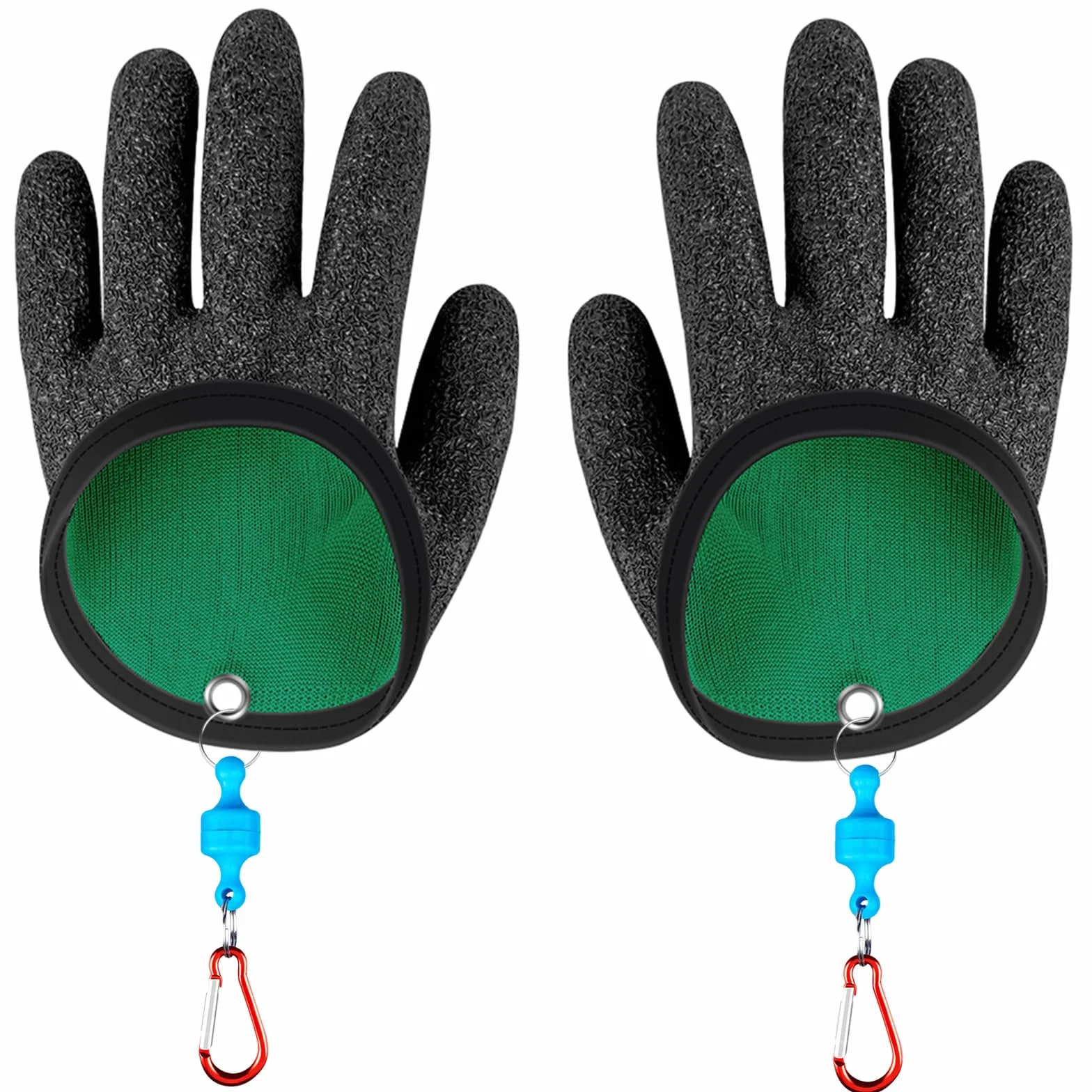 Guantes de Pesca Impermeables Anticortes con Cierre Magnético 2 Piezas