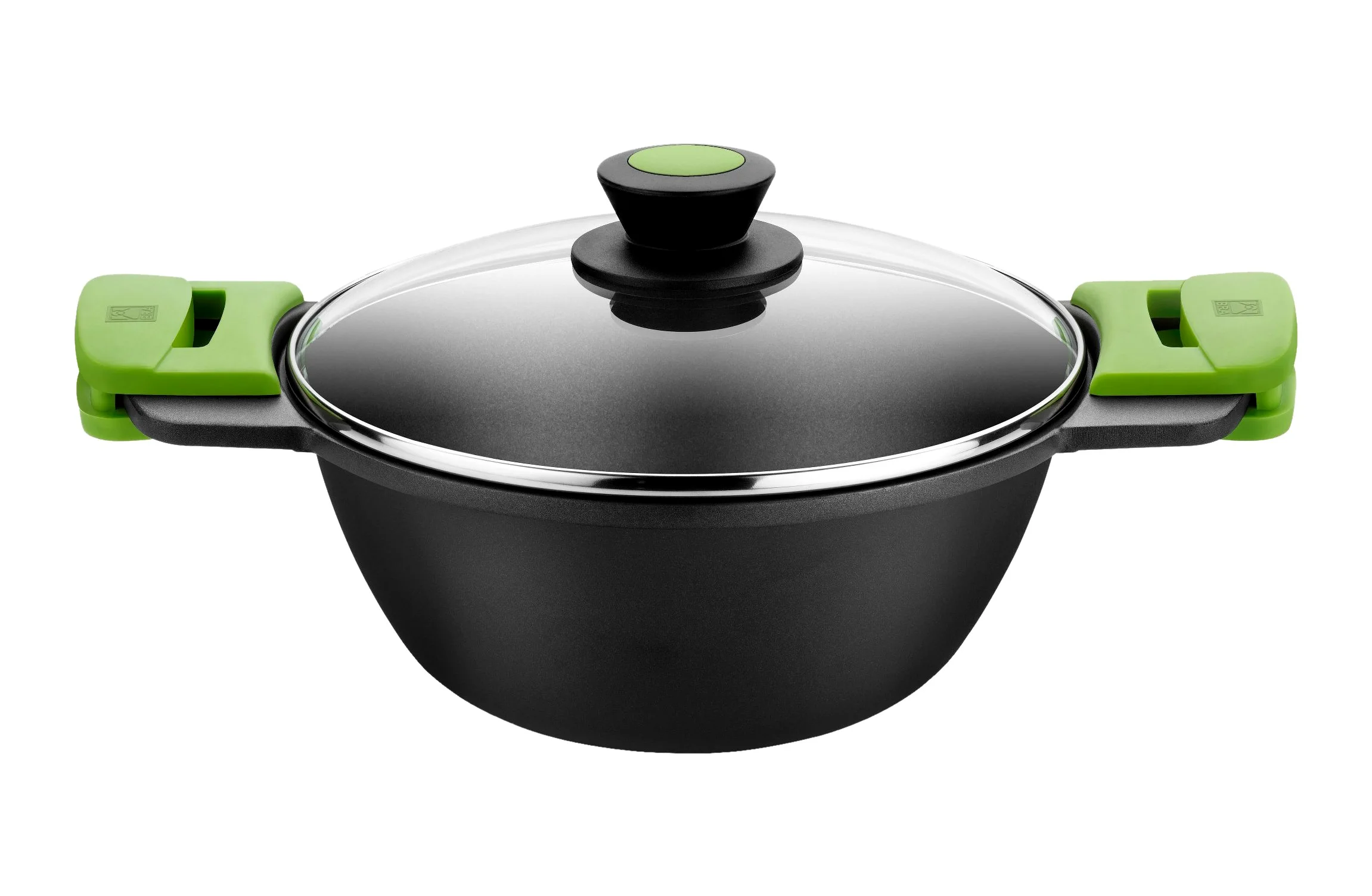 BRA Prior | Cacerola cóncava 28 cm, aluminio fundido | Apta para todo tipo de cocinas incluida inducción y horno