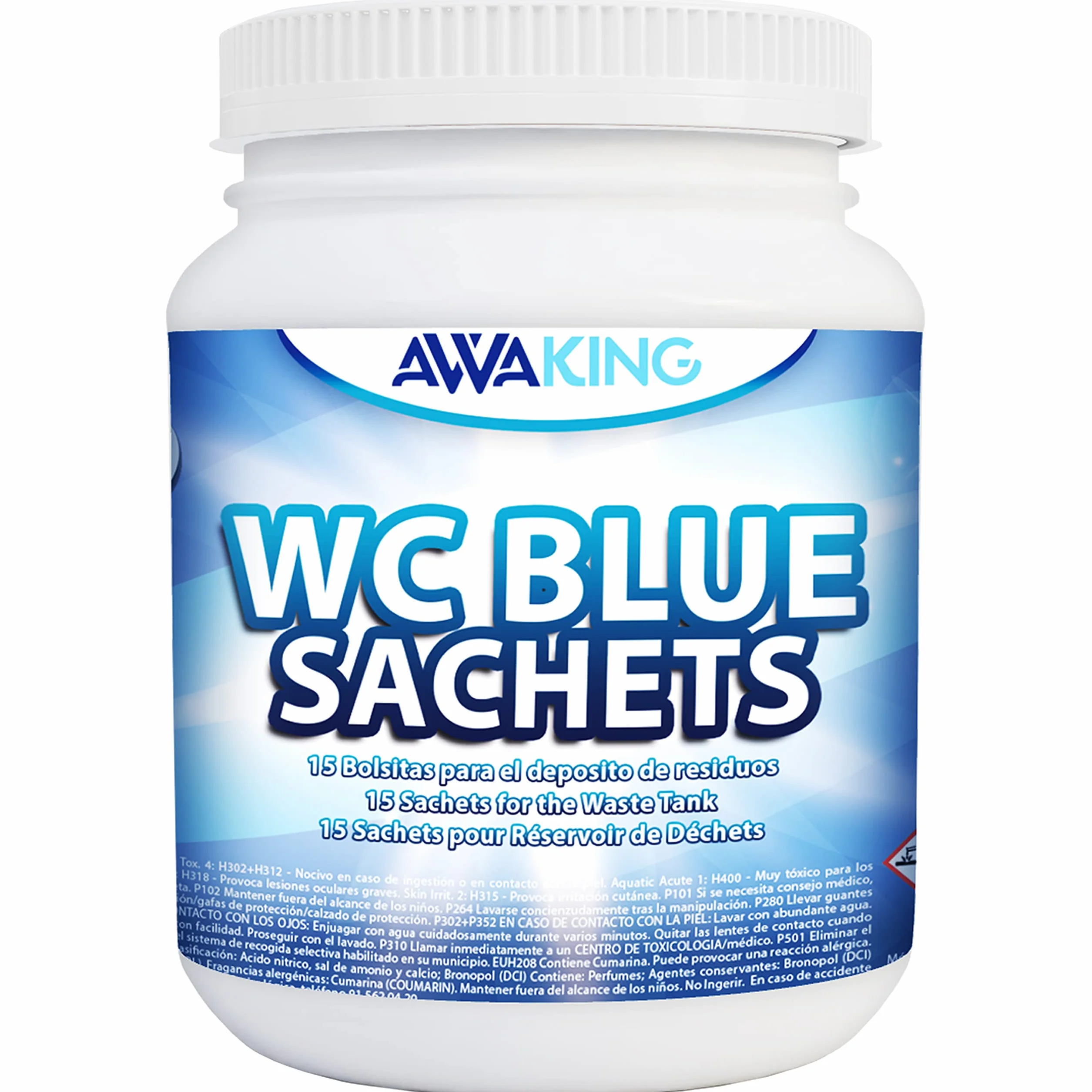 Pastillas WC Quimico Autocaravana Blue Sachets 15ud Limpia Desodoriza Aroma Fresco Depósito Aguas Negras Potti Cassete Caravana Camper