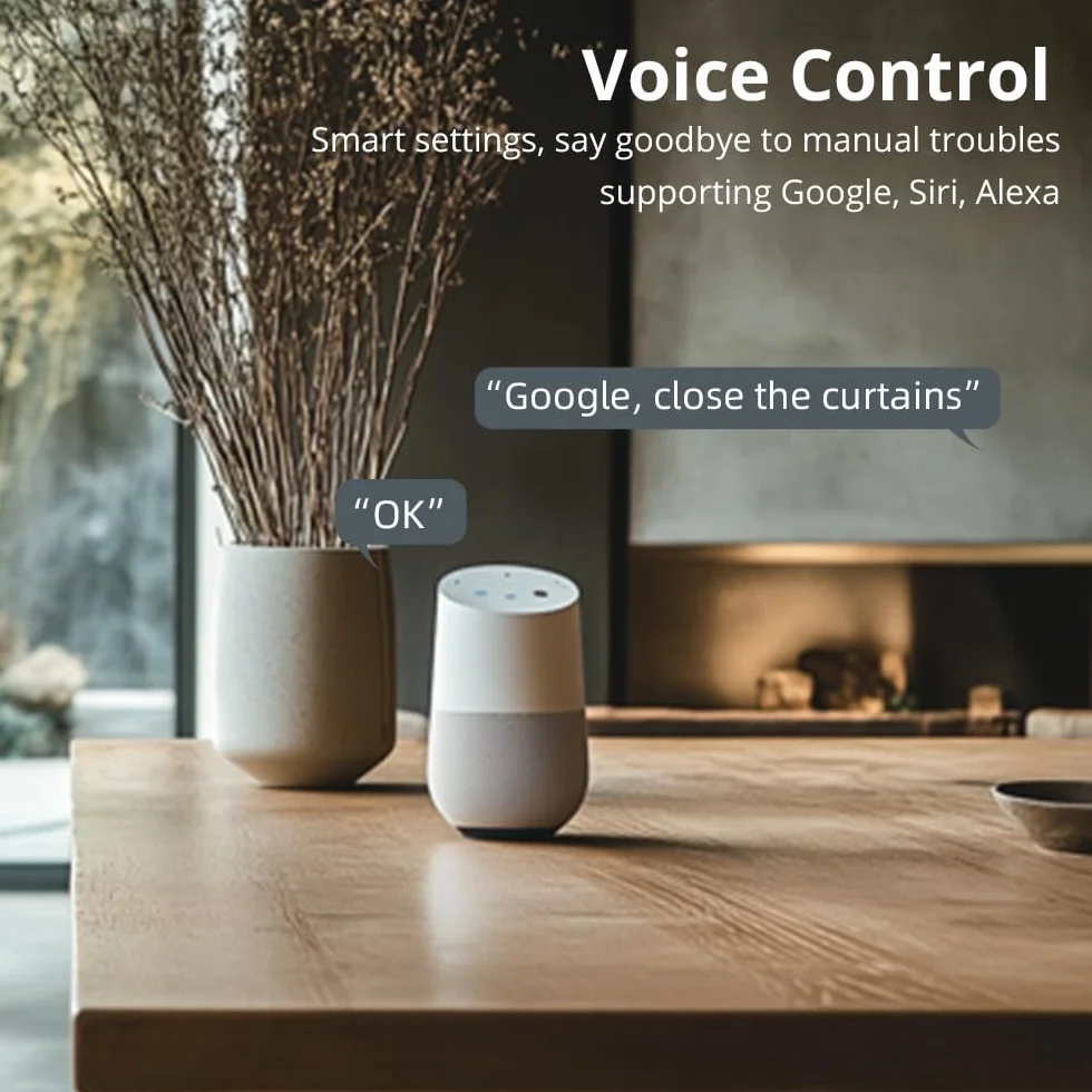 Matter - Motor de persiana enrollable WiFi para tubo 17/25/28 mm, alimentación enchufable, compatible con Home Google Home SmartThings, voz y control remoto