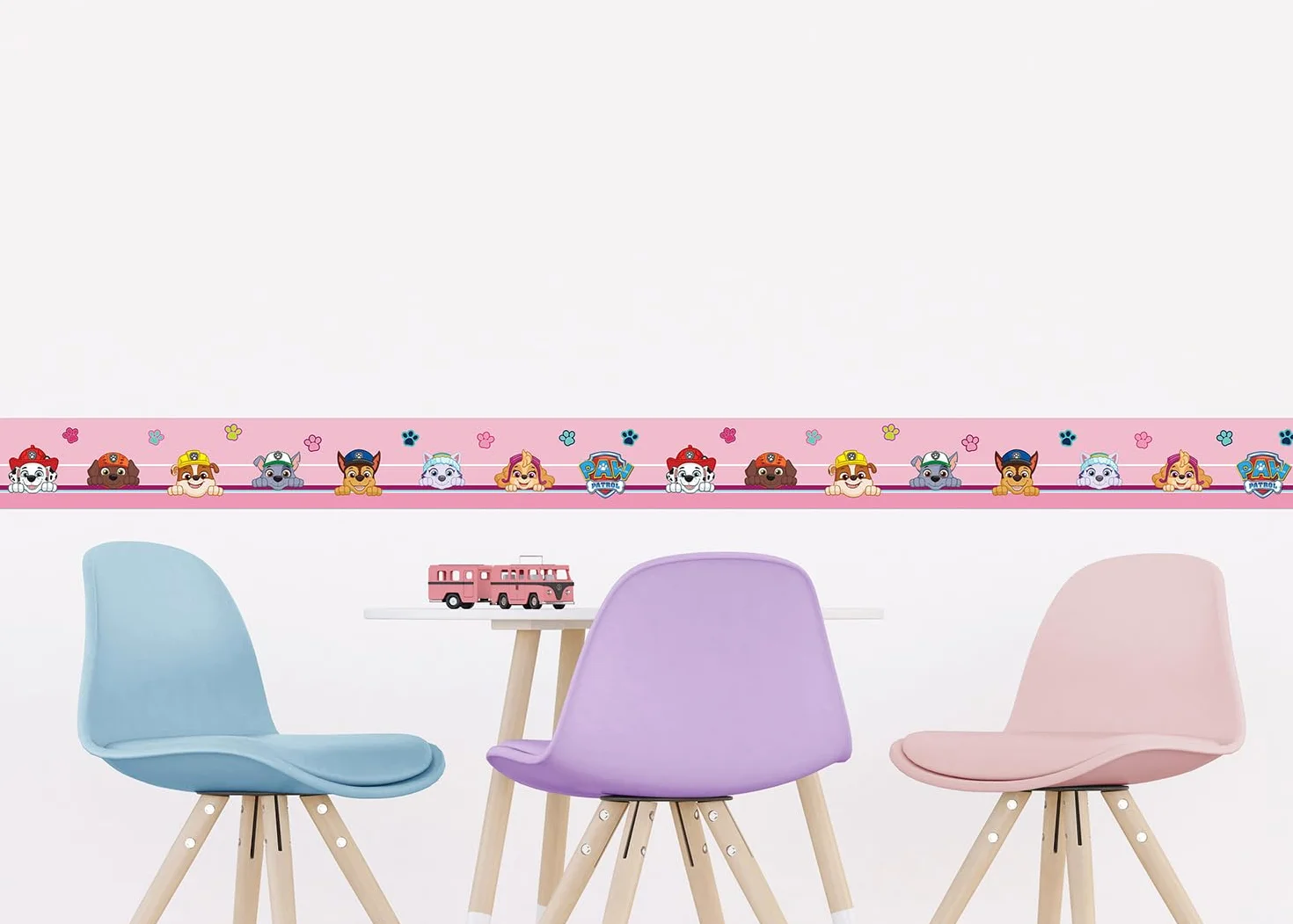 Cenefa autoadhesiva de la Patrulla Canina Sei Feliz para habitación infantil, de AG Design 500 x 14 cm | AWBD 8006