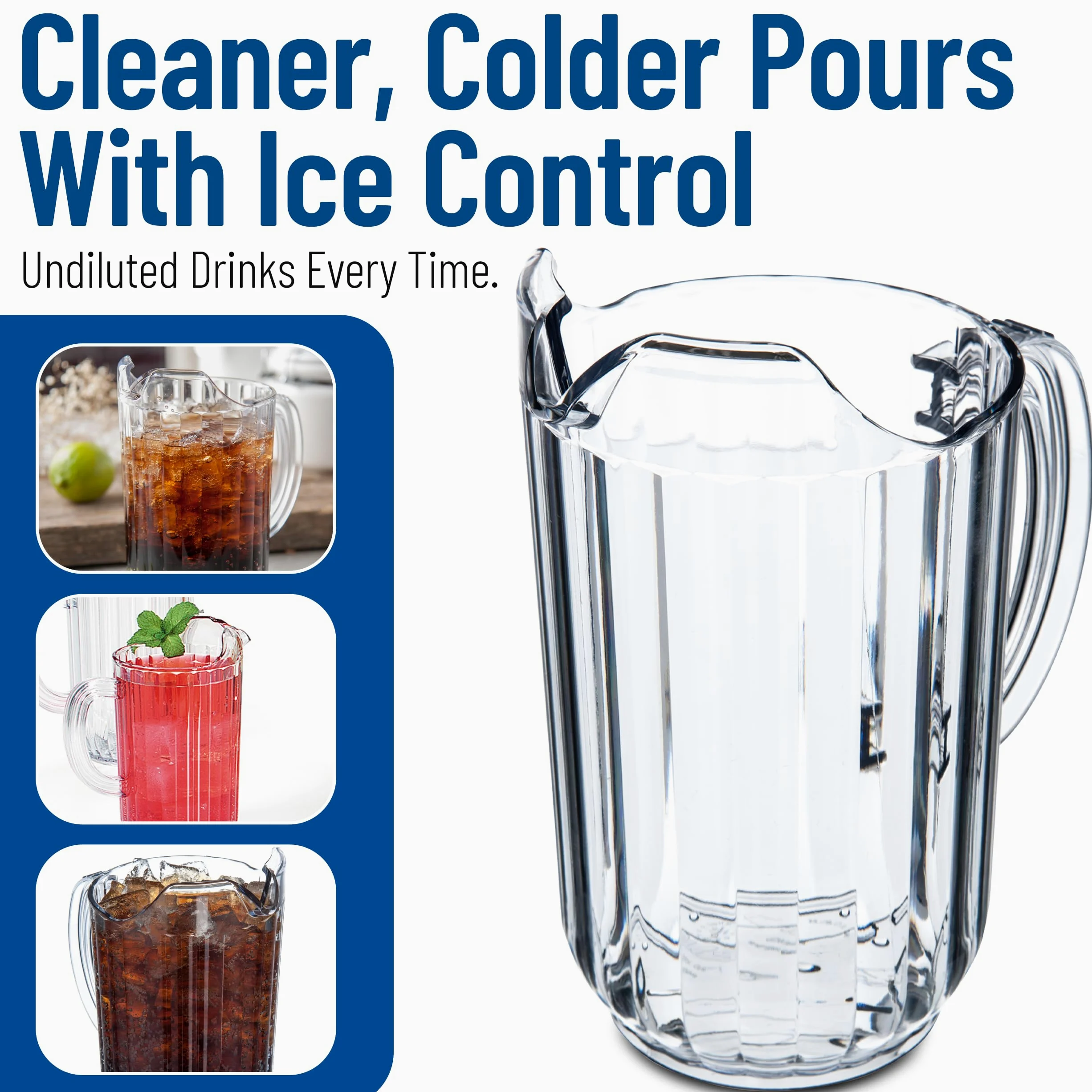 Carlisle 553807 Versa pour – Jarra de policarbonato, 1400 ml, Transparente