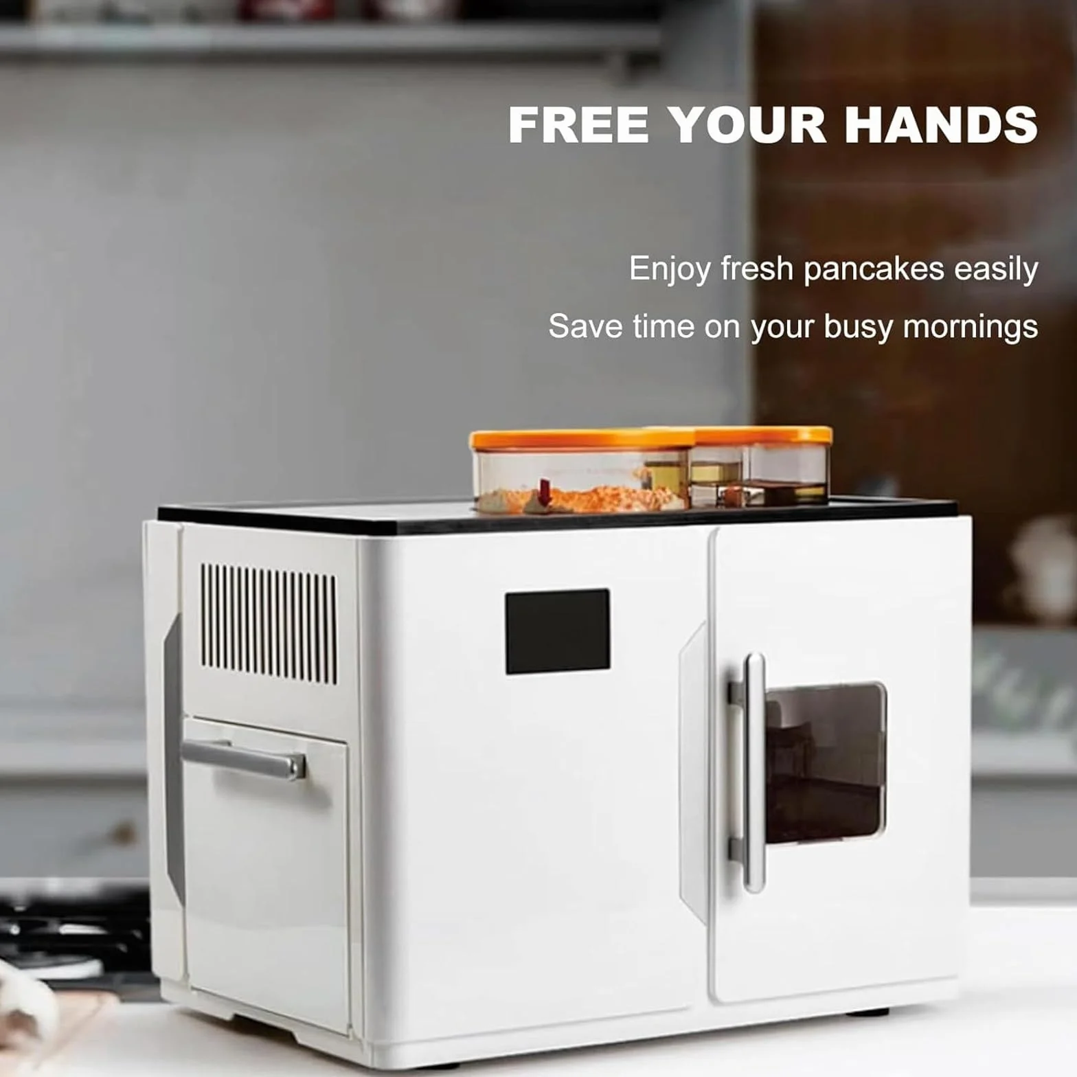 maquina crepes e panquecas, maquina pancakes automatica, Máquina para hacer tortillas y prensa para roti, prepare 20 deliciosos panes planos, tortillas y pitas de una sola vez con un solo botón