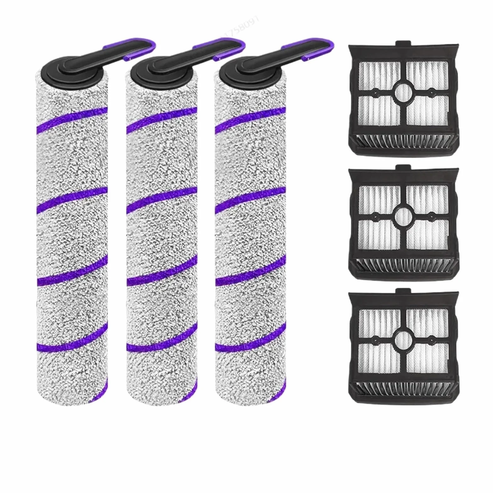 Accesorios for fregona al vacío, piezas de repuesto de filtro de cepillo giratorio, compatibles con Rowenta, X-Clean 10, Tefal X-Clean 10(SET9)