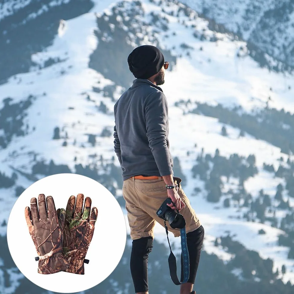 BESPORTBLE Guantes de Caza Impermeables Camuflaje Dedo Completo Invierno