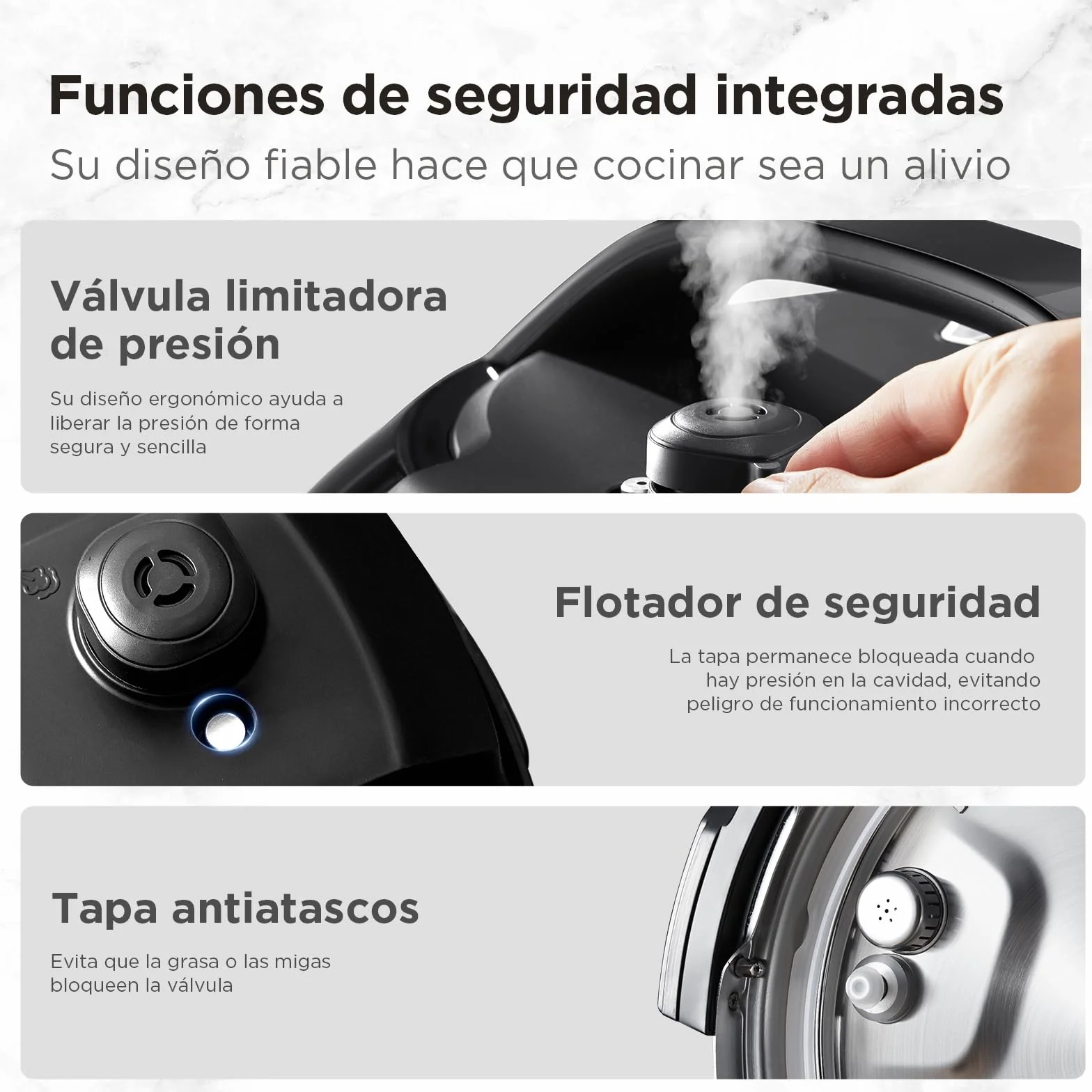 Midea Olla Rapida a Presión Eléctrica MY-CS8037WP