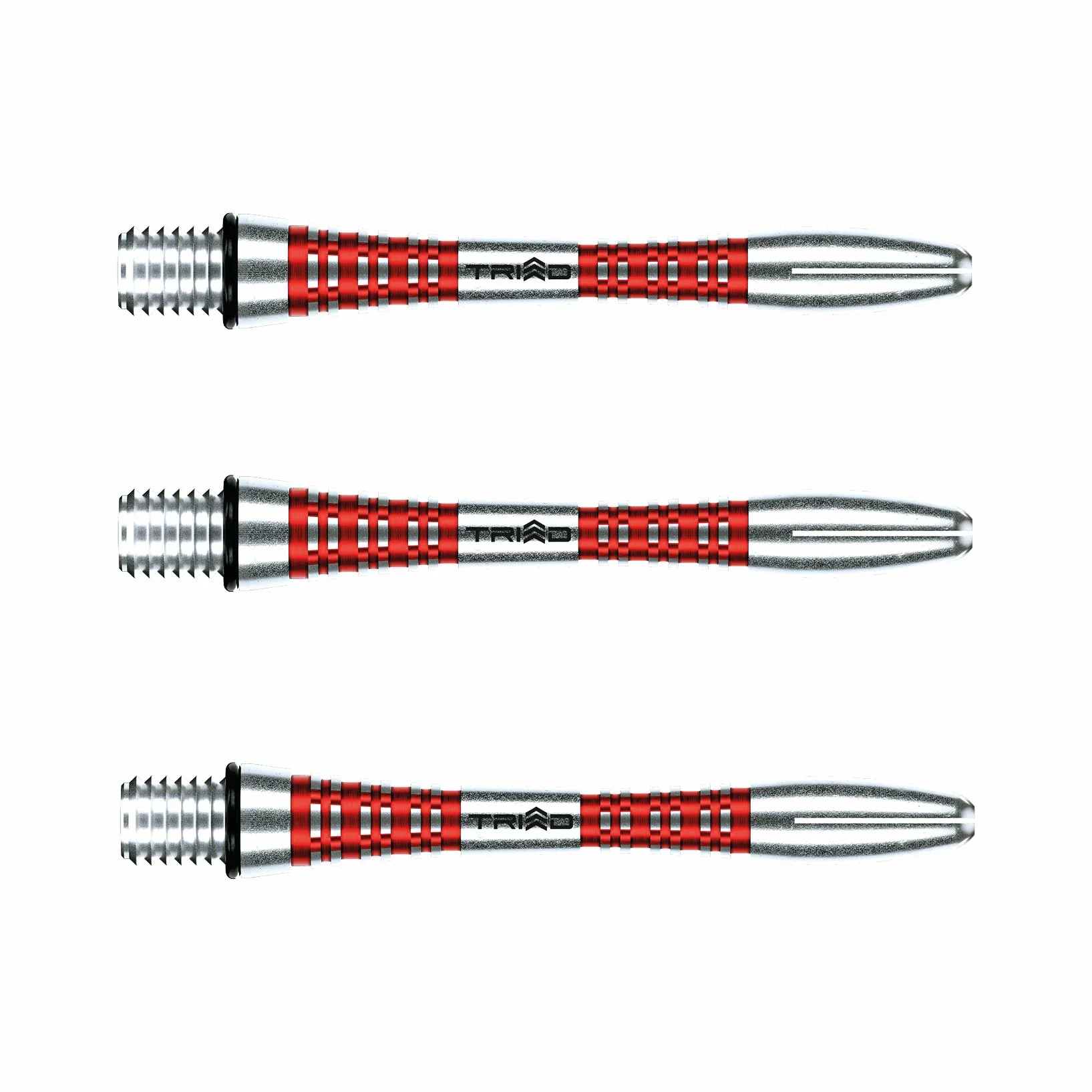 WINMAU Triad Aluminio Rojo Corto Tallos de dardo (Shafts) - 1 Juego por Paquete (3 Ejes en Total)