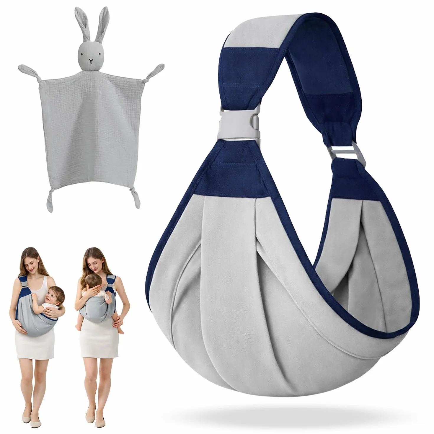 Portabebe Fular Portabebe con Cierre Reforzado de Seguridad y Diseño Ergonómico para 0-36 Meses