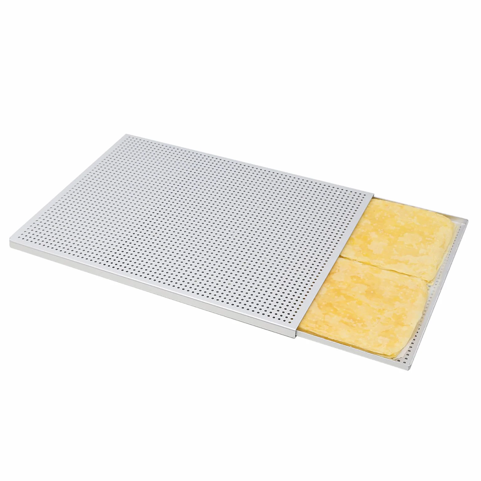 De 2 bandejas para hornear perforadas antiadherentes para hojaldres y carne, bandeja para horno de postre, bandeja para hornear Mille Feuille, bandeja para hojaldres