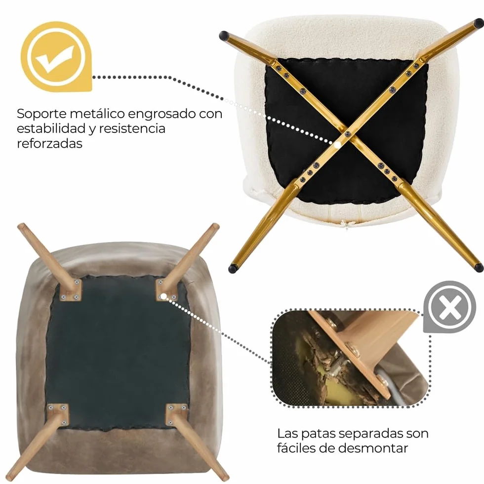 Yaheetech Sillón Ergonómico con Reposapiés Silla Relax Acolchado Respaldo Alto Plegable y Estructura en Metal Sólido Soporte 136 kg para Salón Dormitorio u Oficina en Color Marfil