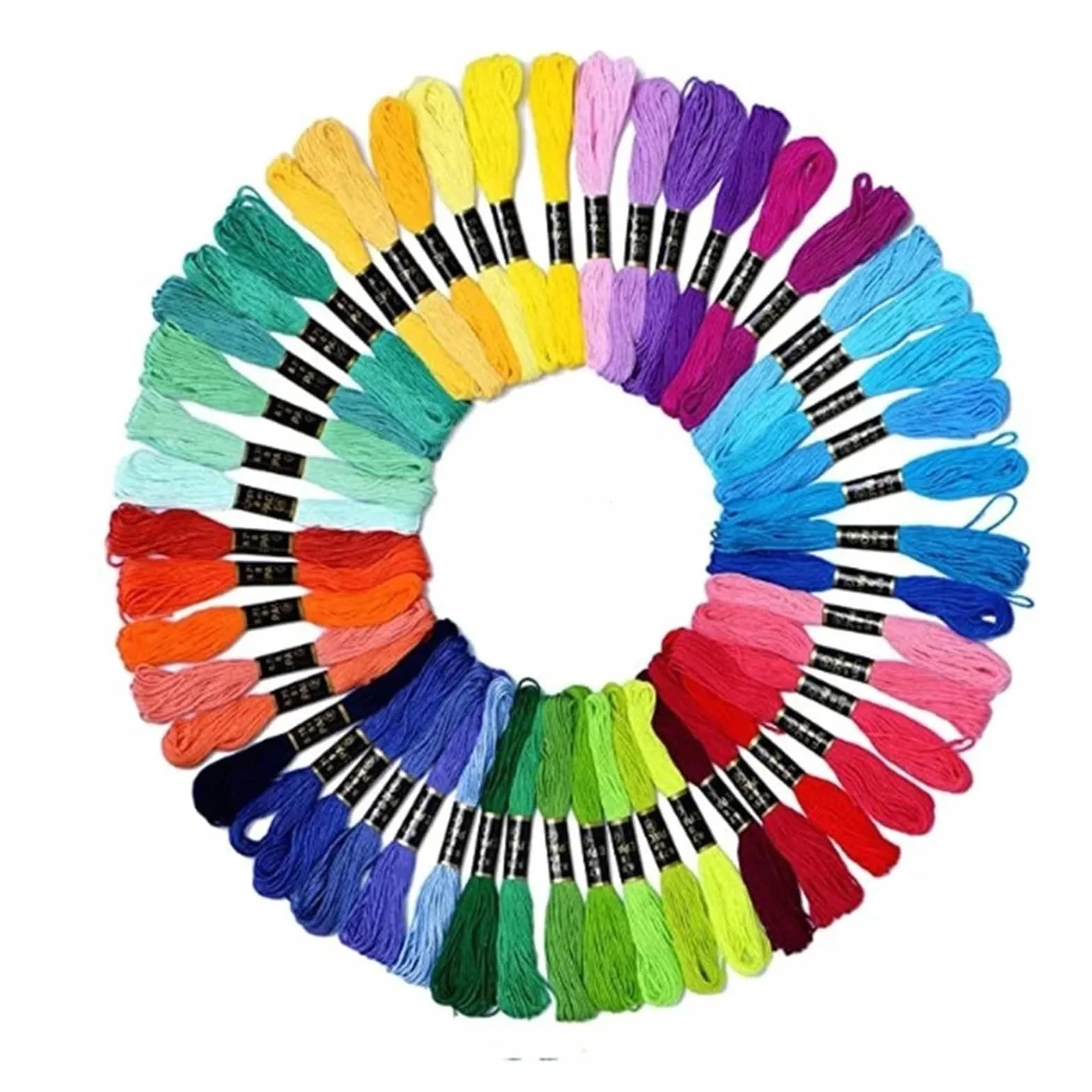 Hilos Punto de Cruz 15-200 hilo de bordar Multicolor, hilos punto cruz, ovillos costura algodón, Kit madejas, herramienta DIY(150 colors)