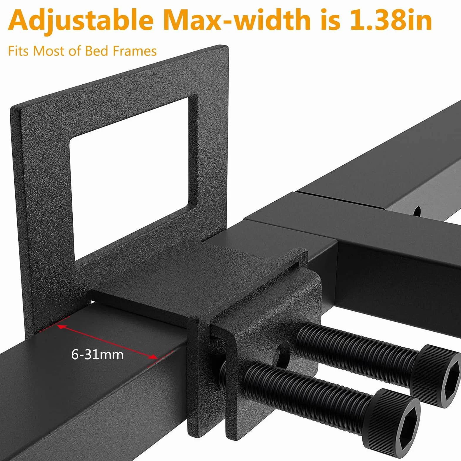 GOMETY 6 juntas antideslizantes para colchón, soporte para colchón contra deslizamiento, soporte para colchón para marco de cama, agarre antideslizante de metal estable para marco de cama de metal