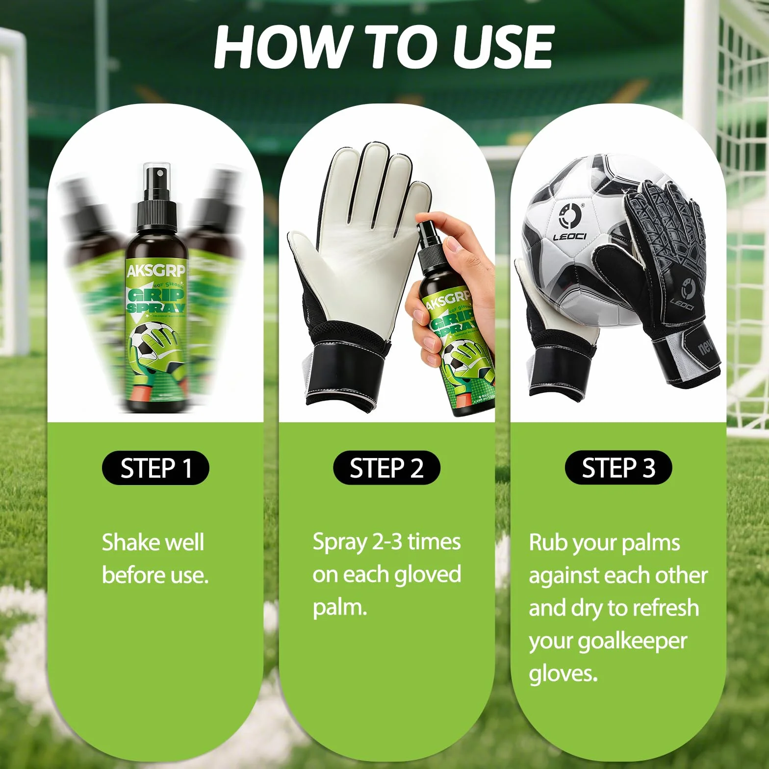 Spray Antideslizante para Guantes de Portero 120ml Mejora Agarre Fútbol