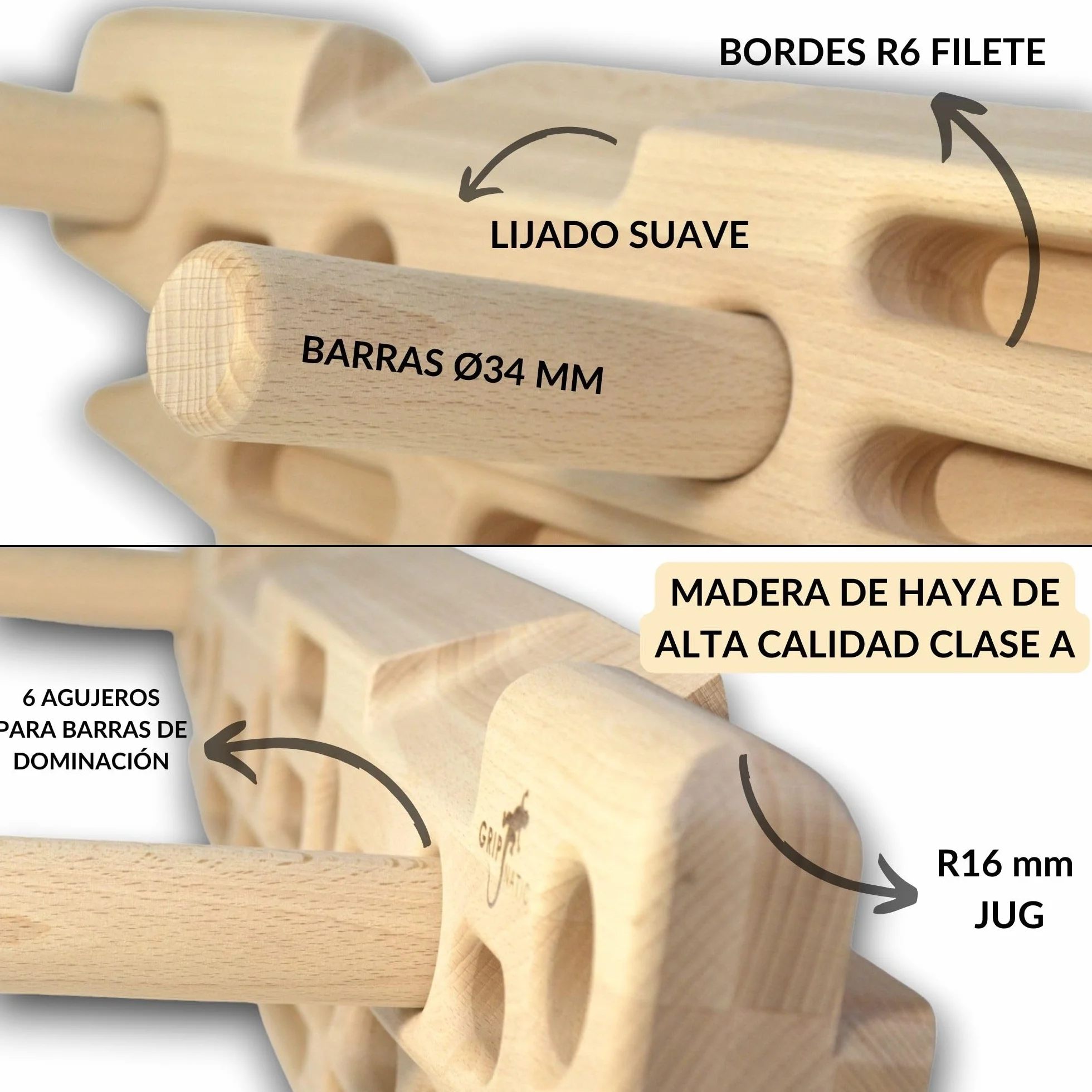 FingerPeg 1.0 Hangboard Tabla Entrenamiento Escalada Multipresa 120 kg
