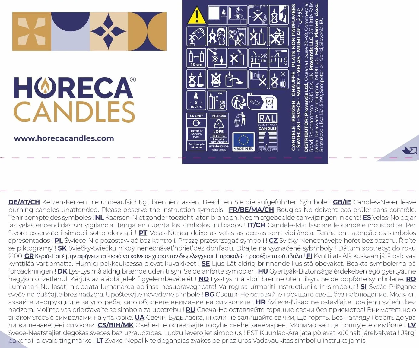 Horeca Candles - Velas de Pilar Marfil - Ø 6 x 12 cm - Juego de 12 Velones Decorativos - 40 Horas de Larga Duración - Sin Olor, Goteo ni Humo - Calidad RAL