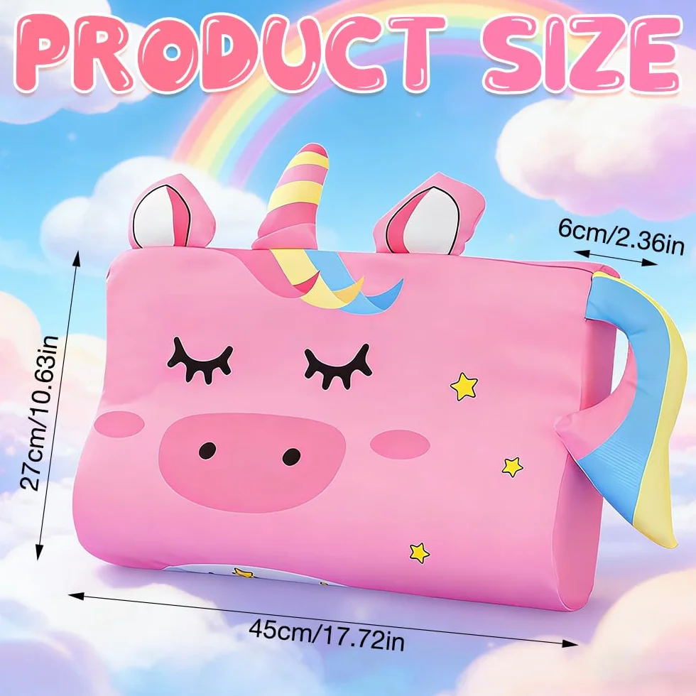 Almohada Infantil 45x27 cm Bebe con Motif Licorne Mignon Ergonómica Suave Transpirable
