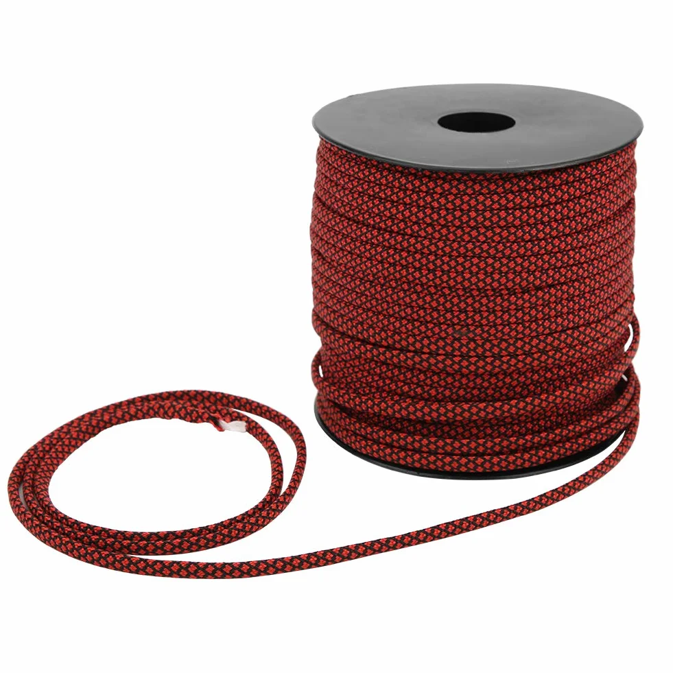 Rollo de 7 Core Paracord 50M 4mm Grueso para Camping Tejer Pulsera (Rojo)