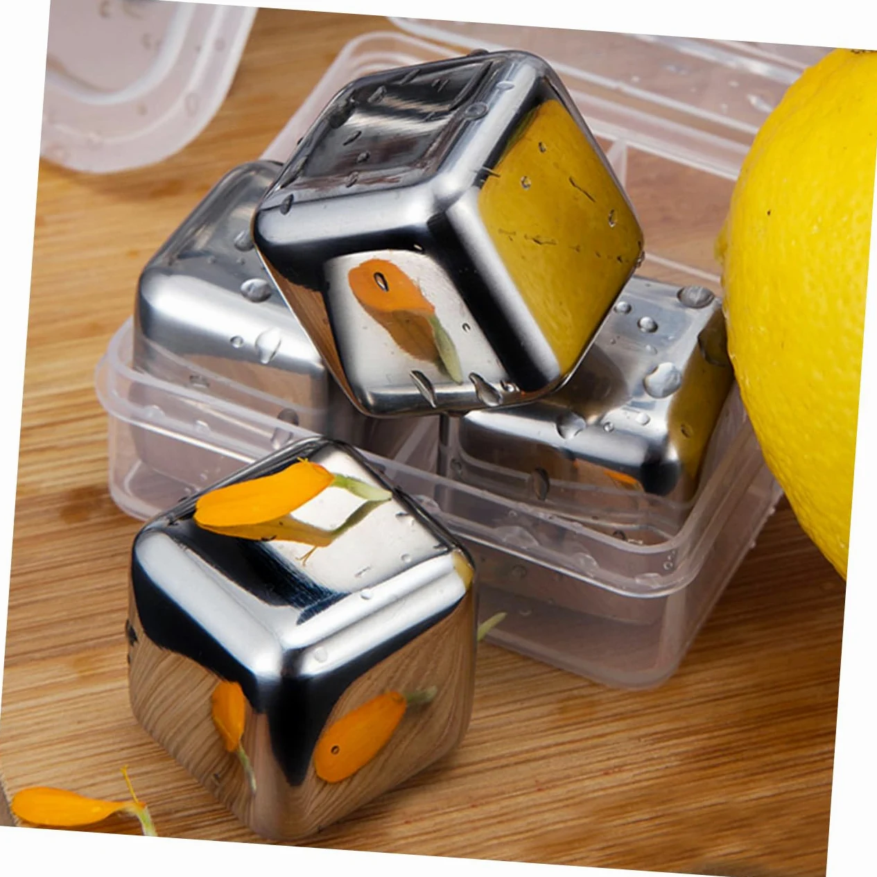 TOPBATHY 12piezas De Reutilizables De Inoxidable Para Whisky y Bebidas Set Estuche Enfriadores De Bebidas Sin Diluir Para y Cócteles