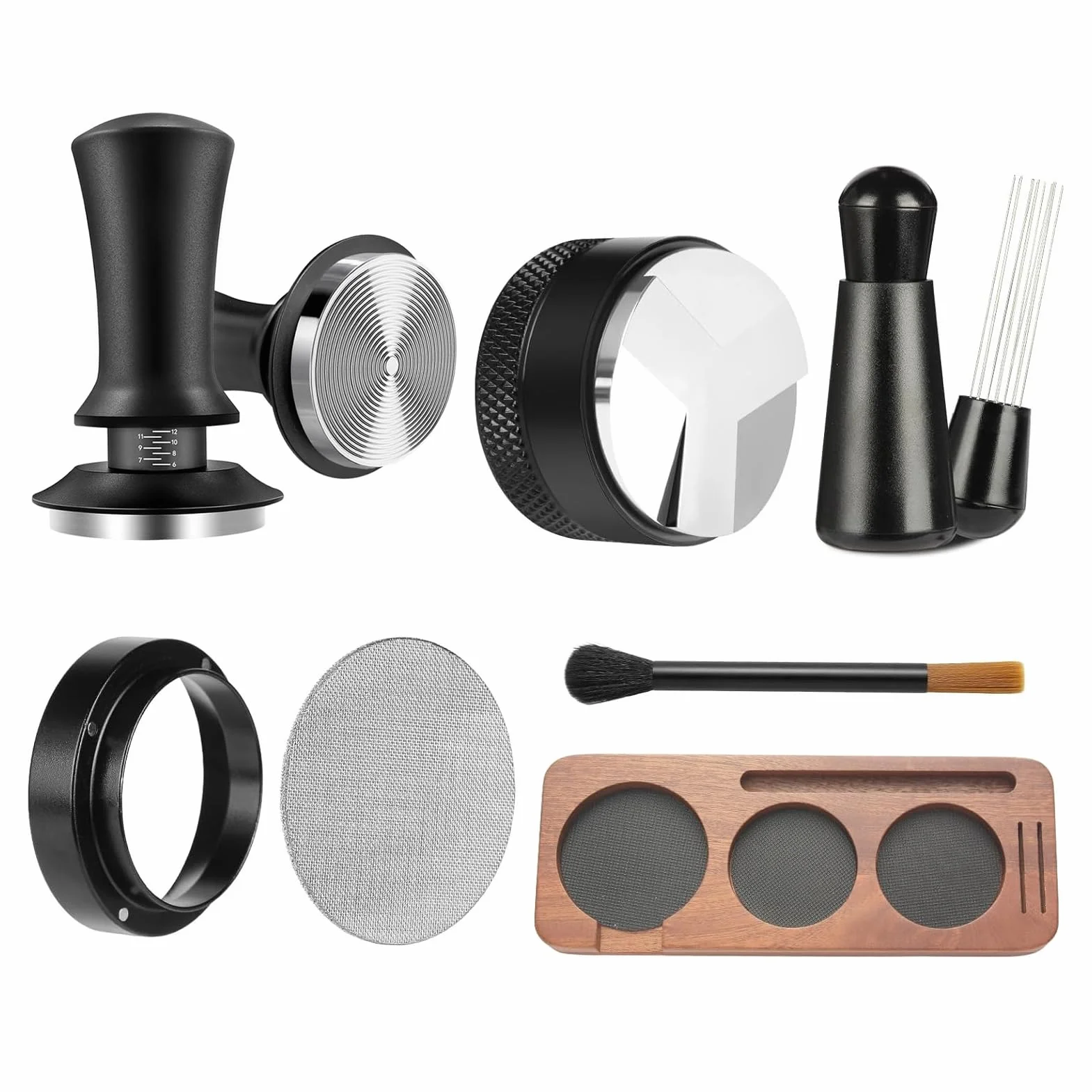 Juego De Tamper De Café Distribuidor De Prensado De Cocina | Estación de Prensa para Café Para Tienda Bar Residencia Cocina Apartamento Café Casa Entusiastas Y Principiante