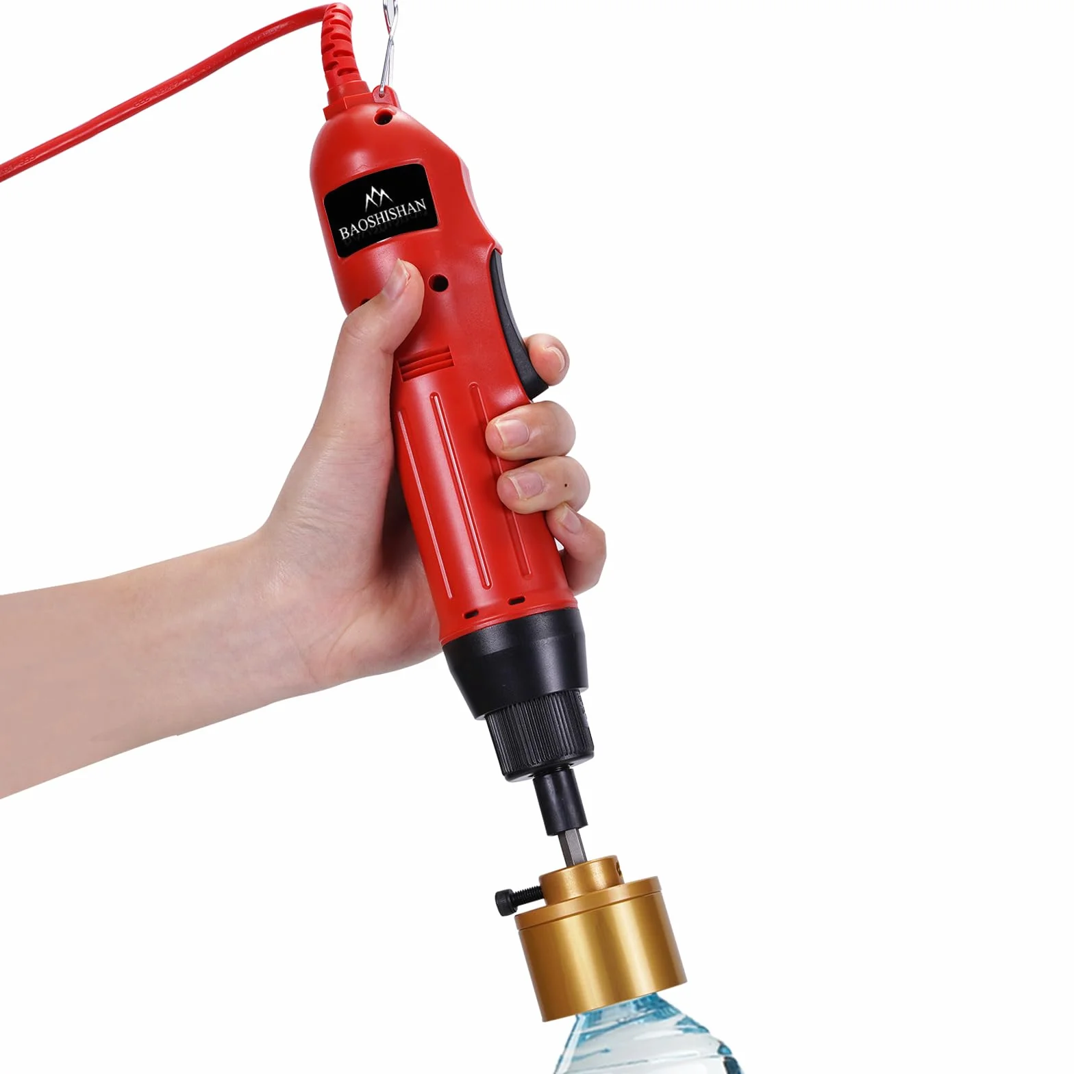 BAOSHISHAN Máquina taponadora de botellas eléctrica de mano Taponadora de rosca manual Sellador automático para tapones de botellas para tapones de botellas de φ10-30 mm