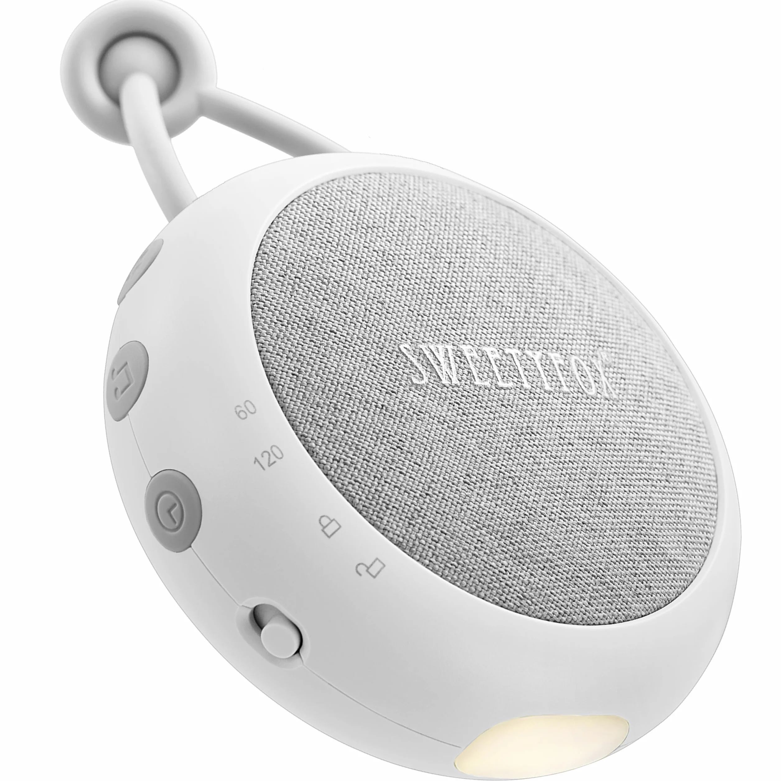 Sweety Fox Máquina Ruido Blanco Bebe 15 Sonidos Recargable por USB Luz Nocturna Musica para Dormir