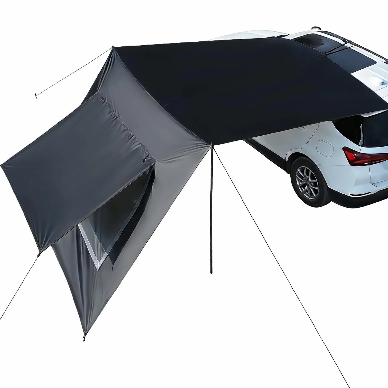 Toldo para caravana 9x16 pies impermeable protector solar refugio lona camping poste negro