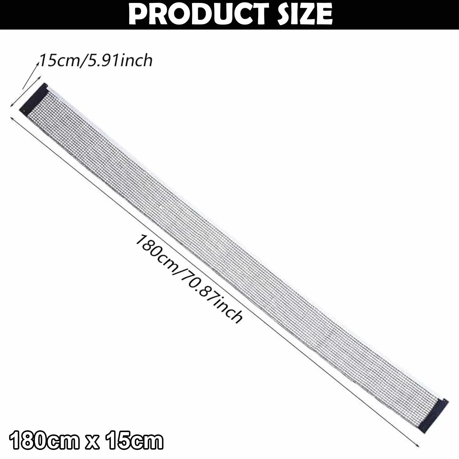 Red de Tenis de Mesa de Reemplazo 180cm Plegable Impermeable Poliéster Negro 2 Piezas