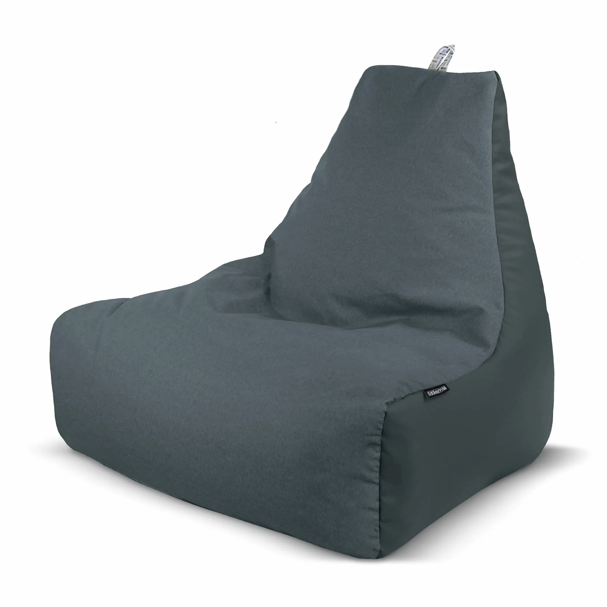 HAPPERS Puff Sillón Naylim Mate con Relleno Incluido para Exterior e Interior Transpirable y Resistente| Asiento Relax Ergonómico para Terraza, Jardín y Salón | 85x80x90 cm Gris