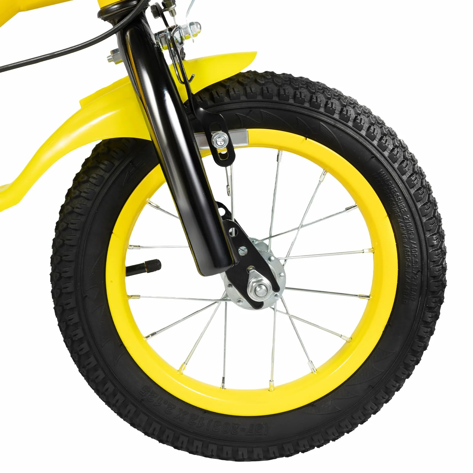 Bicicleta infantil 12 pulgadas con ruedas estabilizadoras y cesta ajustable