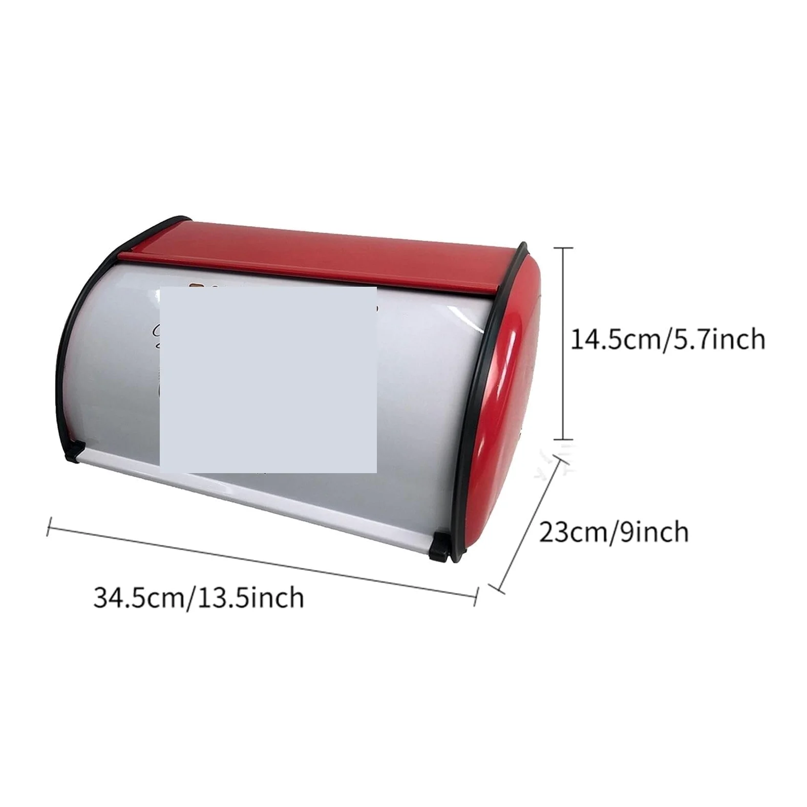 Caja De Pan Panera para Pan Panera De Metal con Tapa Enrollable, Soporte Rústico para Guardar Pan, para Encimera, Cocina Y Hogar Caja Contenedor De Pan(Rot)