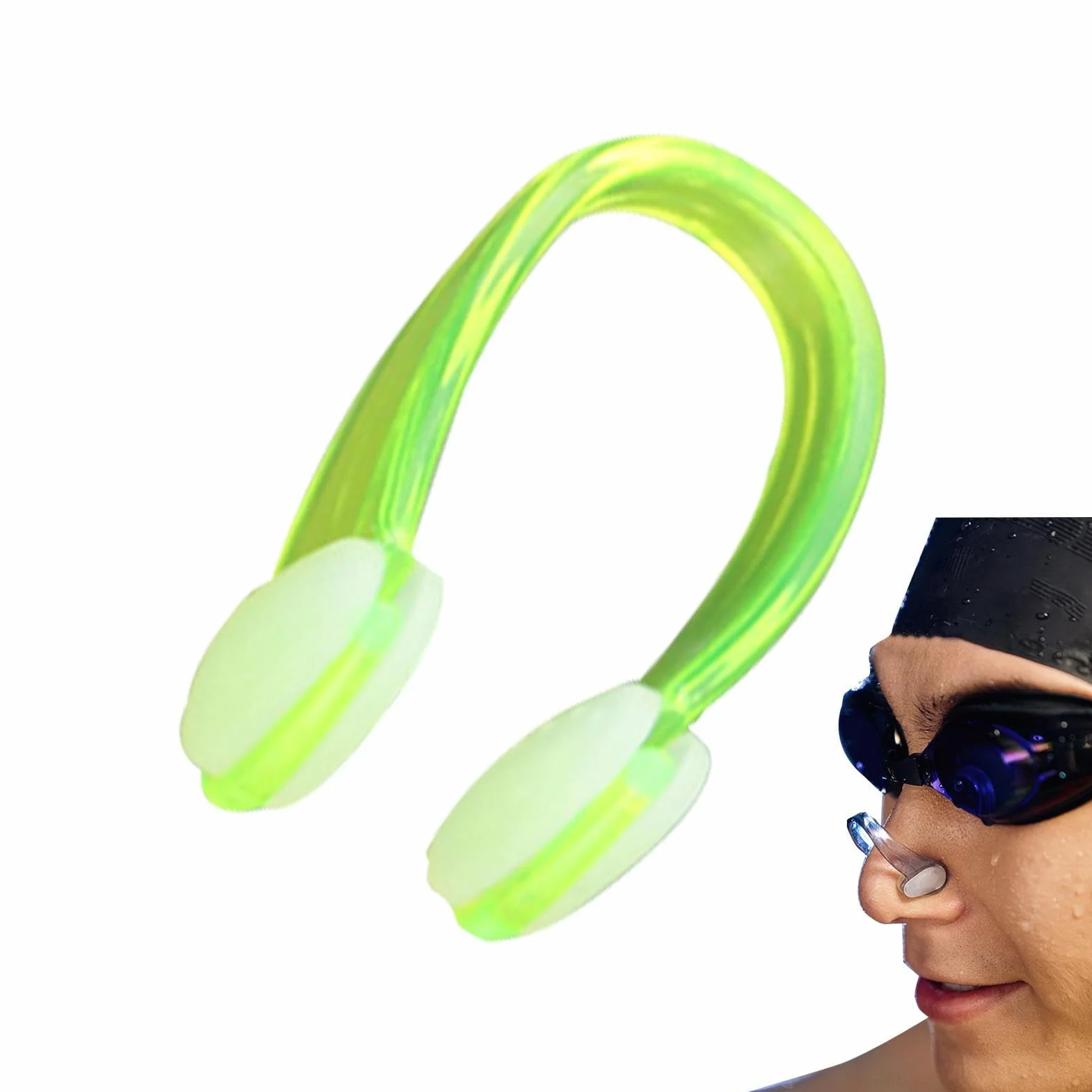 Tapón de nariz para natación de silicona para adultos y adolescentes, equipo de entrenamiento de piscina