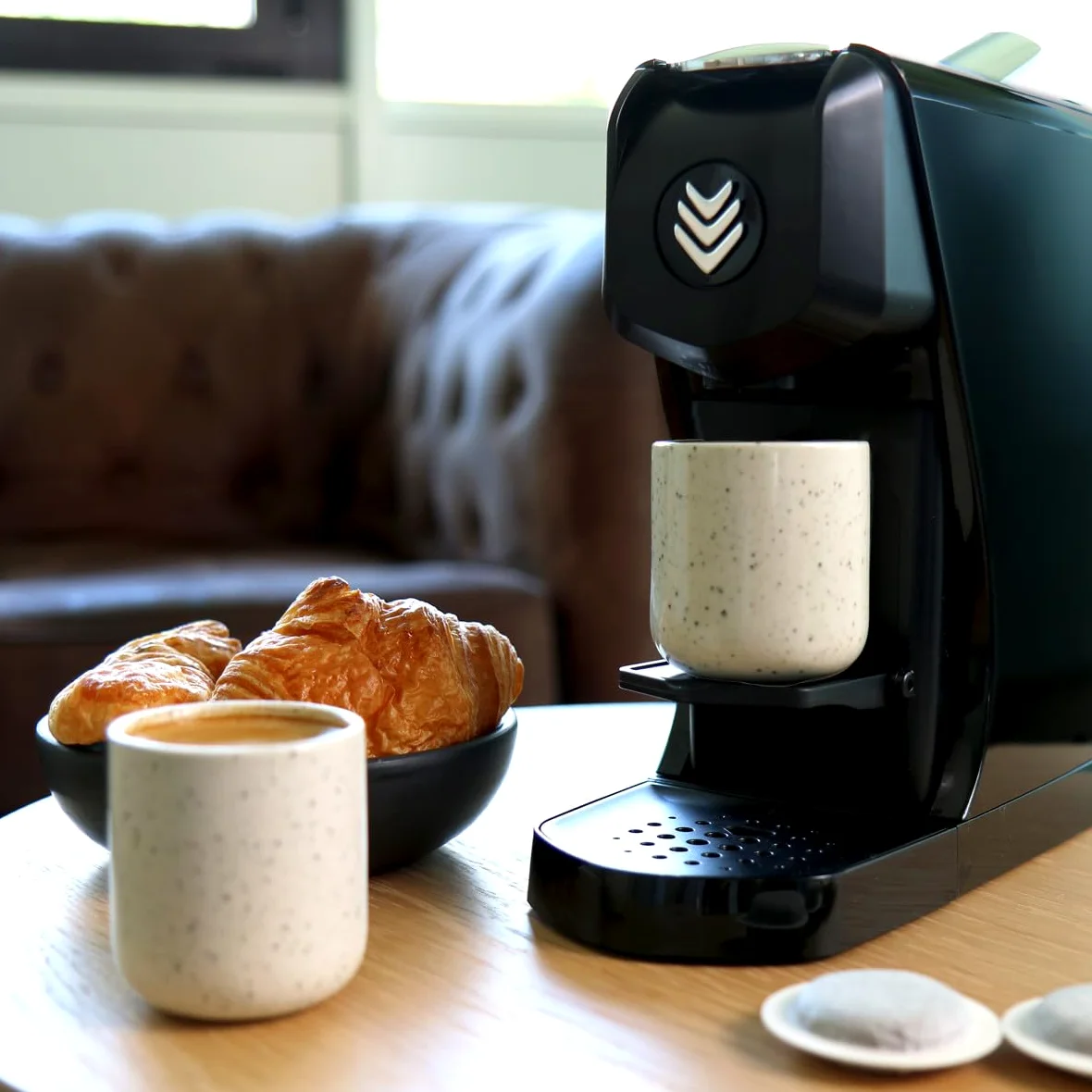 Malongo Máquina de cápsulas Expresso EOH negra, fabricada en Francia