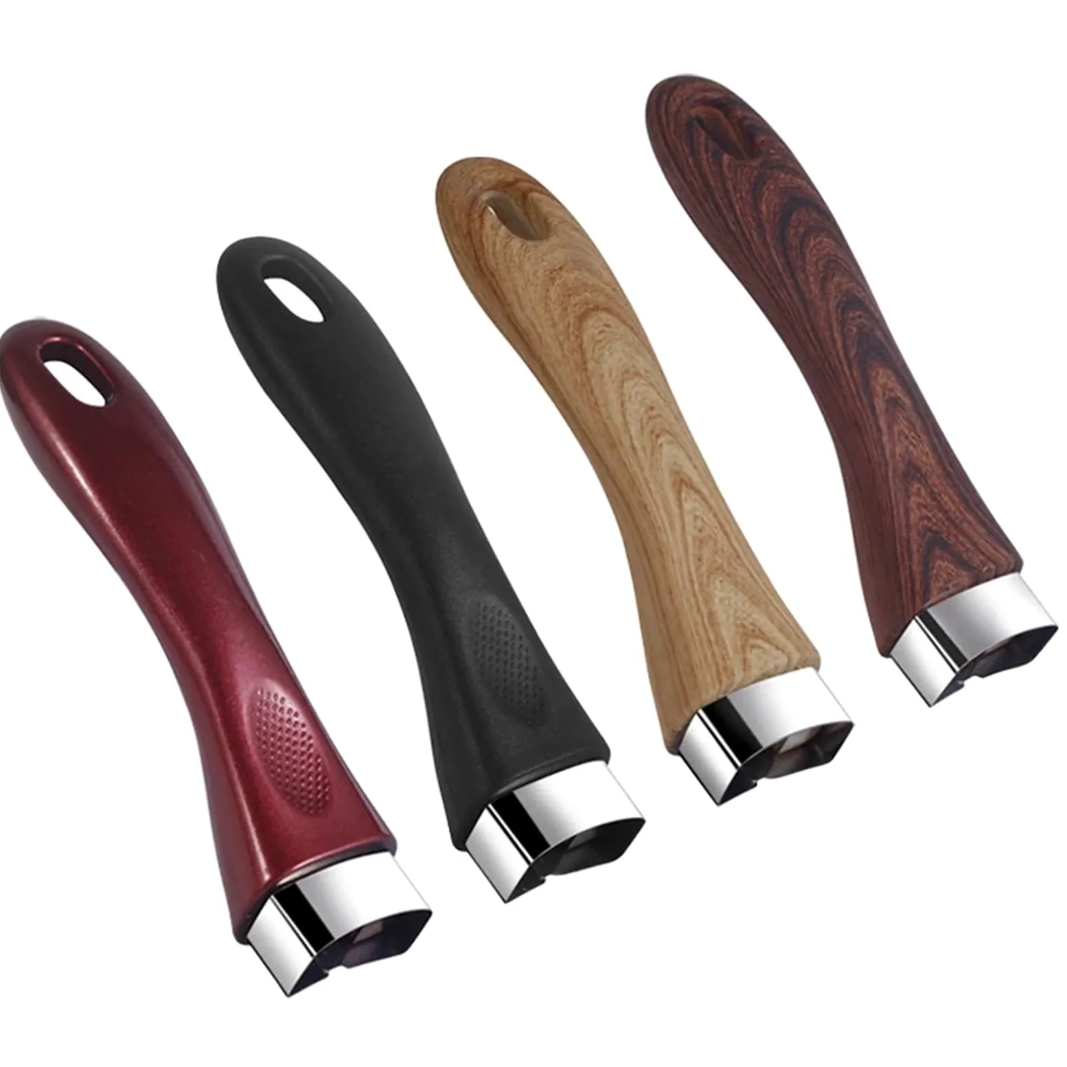 Asa de la tapa de una olla, Reemplazo de mango sartén acero inoxidable baquelita, 6 piezas, multicolor(Red)